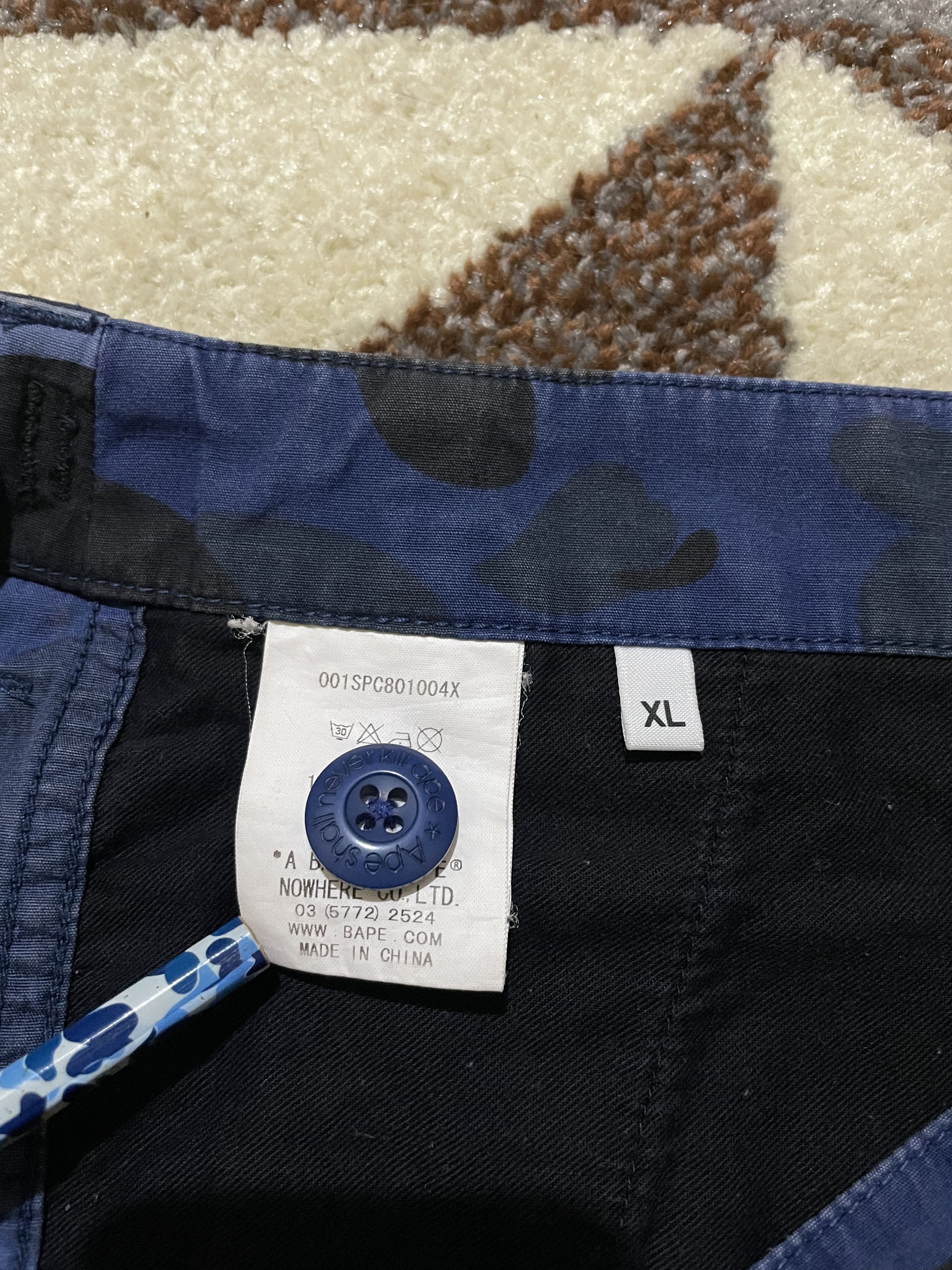 Bape Bape Blue Camo Cargo Short Size US 35 - 9 Thumbnail