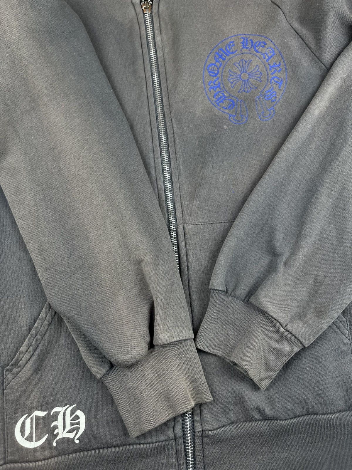 Chrome Hearts Chrome Hearts Vintage Blue Cross Faded Dagger Zip Up Hoodie Size US S / EU 44-46 / 1 - 5 Thumbnail