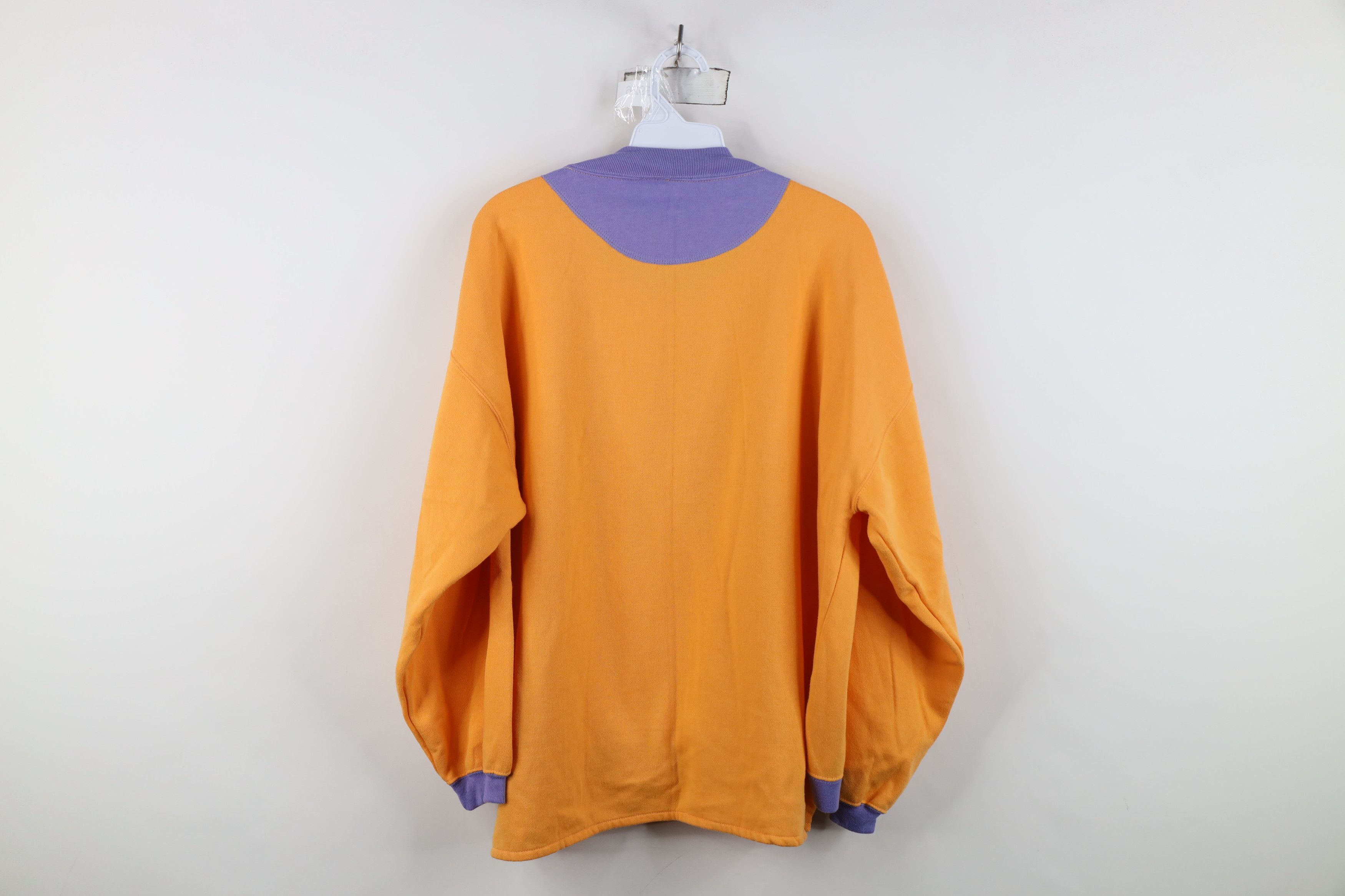 Converse Vintage 90s Converse Chuck Taylor Block Sweatshirt Orange Size XL / US 12-14 / IT 48-50 - 14 Thumbnail