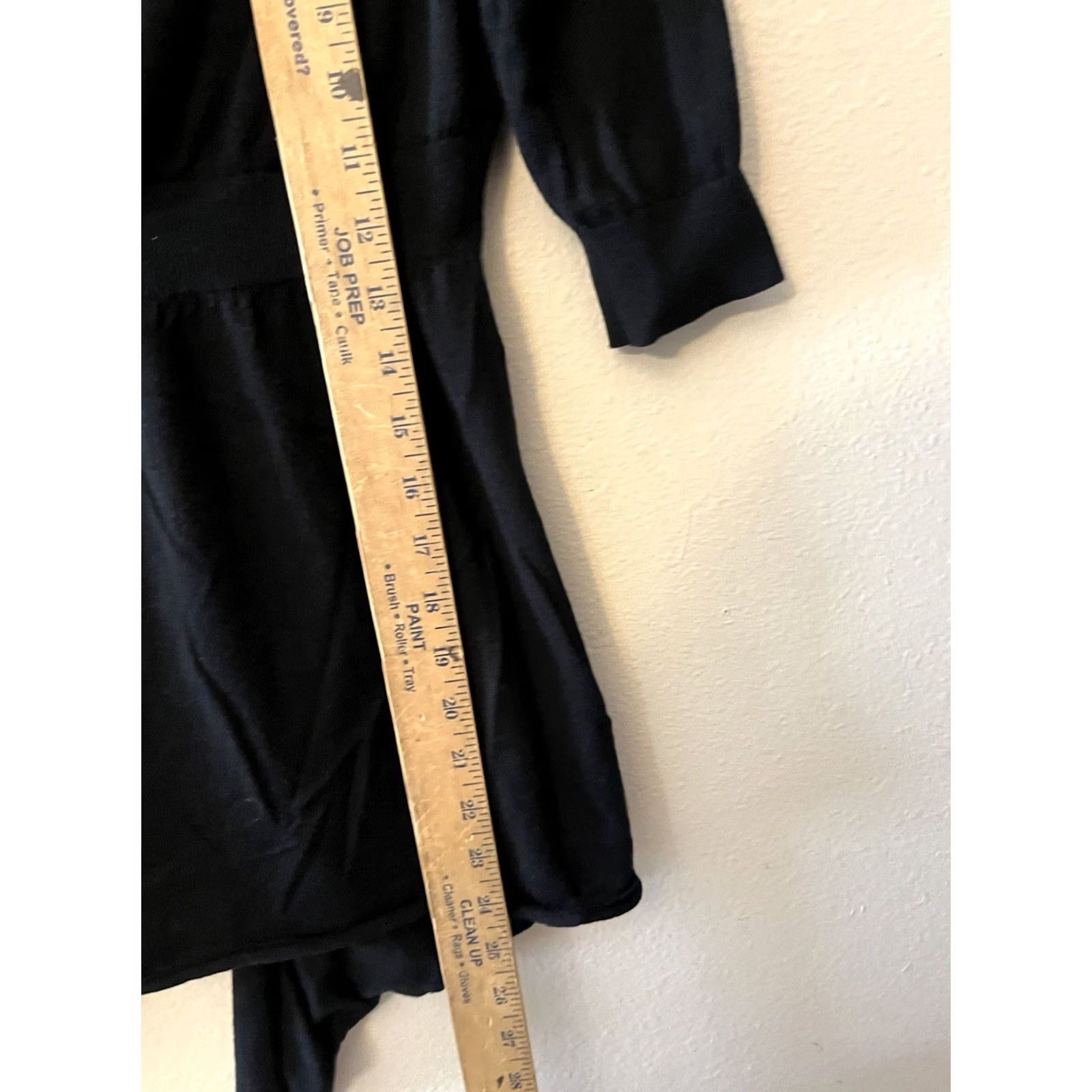 Express VINTAGE Express Cardigan Shirt Womens Small Black Open Short Sleeve Knit Cotton Crew Neck Size S / US 4 / IT 40 - 4 Thumbnail