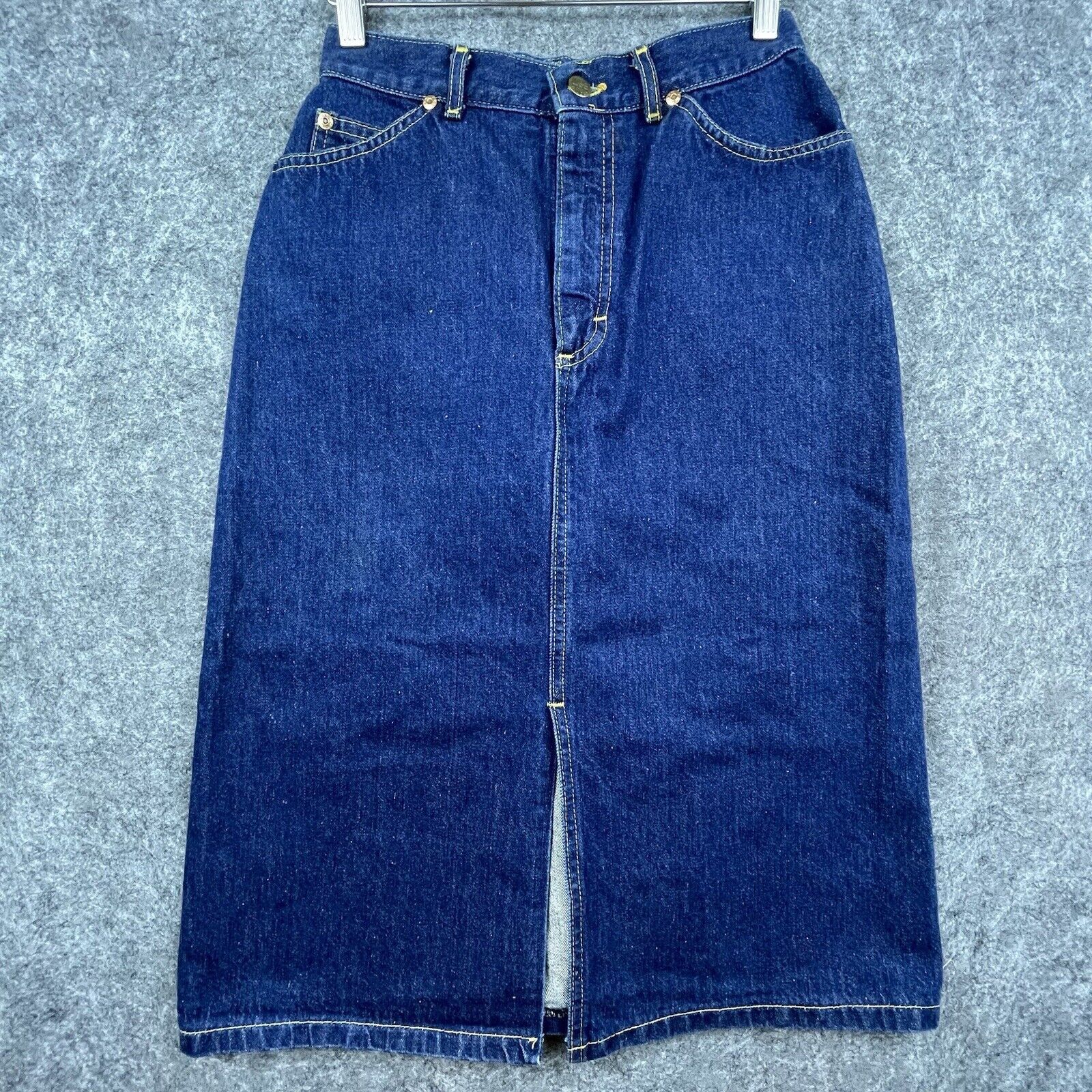 Lee Vintage Lee Riders Denim Skirt Medium Minimalist Slit Modest Size 25" / US 0 / IT 36 - 1 Thumbnail