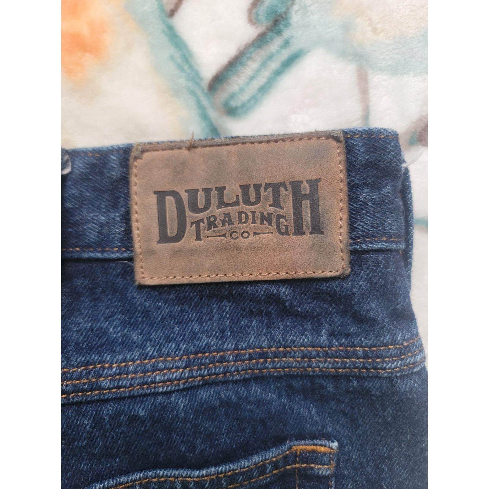 Duluth Trading Company Duluth Trading Co Men's Dark Blue Denim Jeans - Size 42x28 Size US 42 / EU 58 - 3 Thumbnail