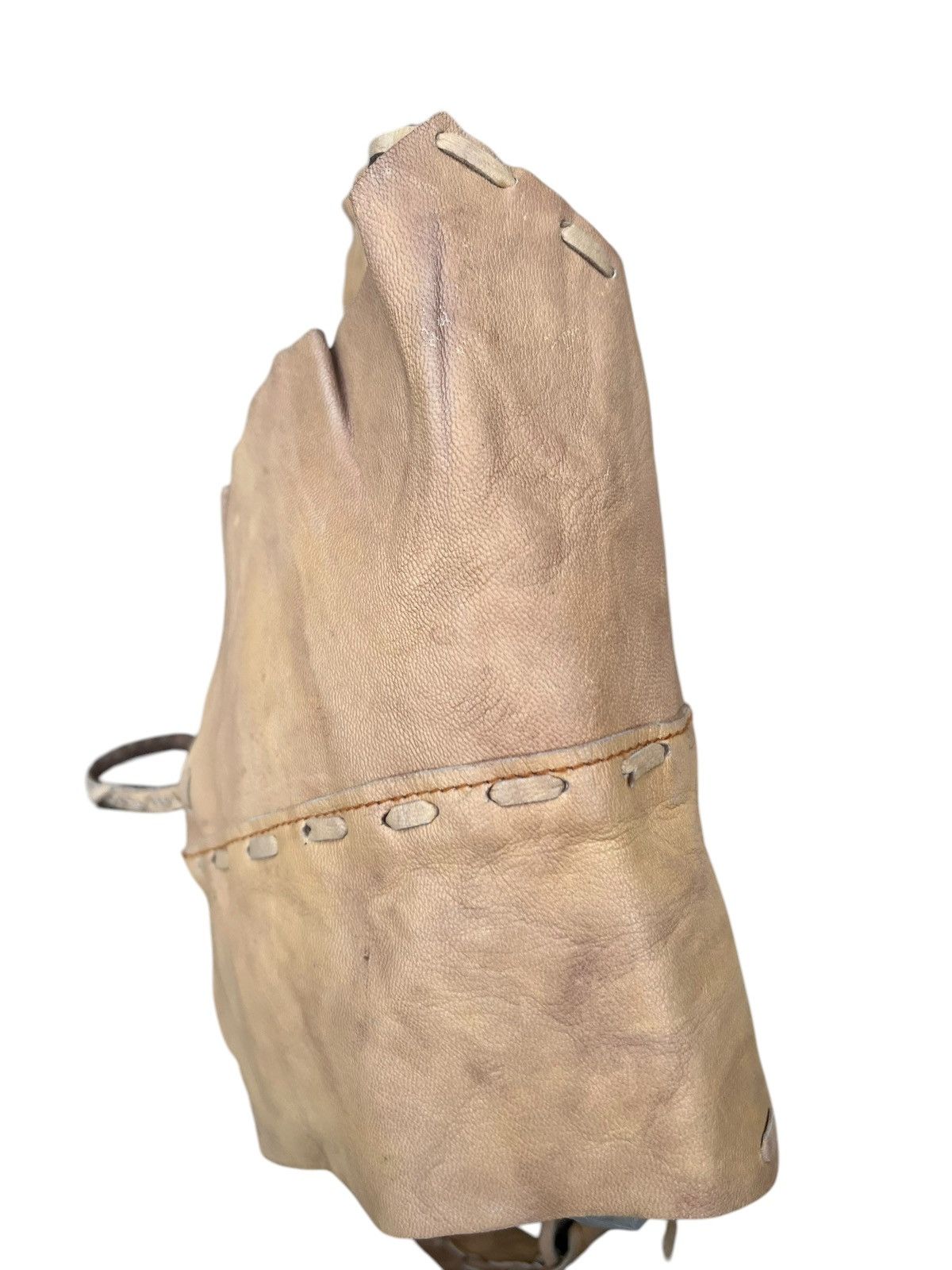 Leather Vintage Gohemp Gowest Japan Distress Patina Leather Wool Bag Size ONE SIZE - 20 Thumbnail