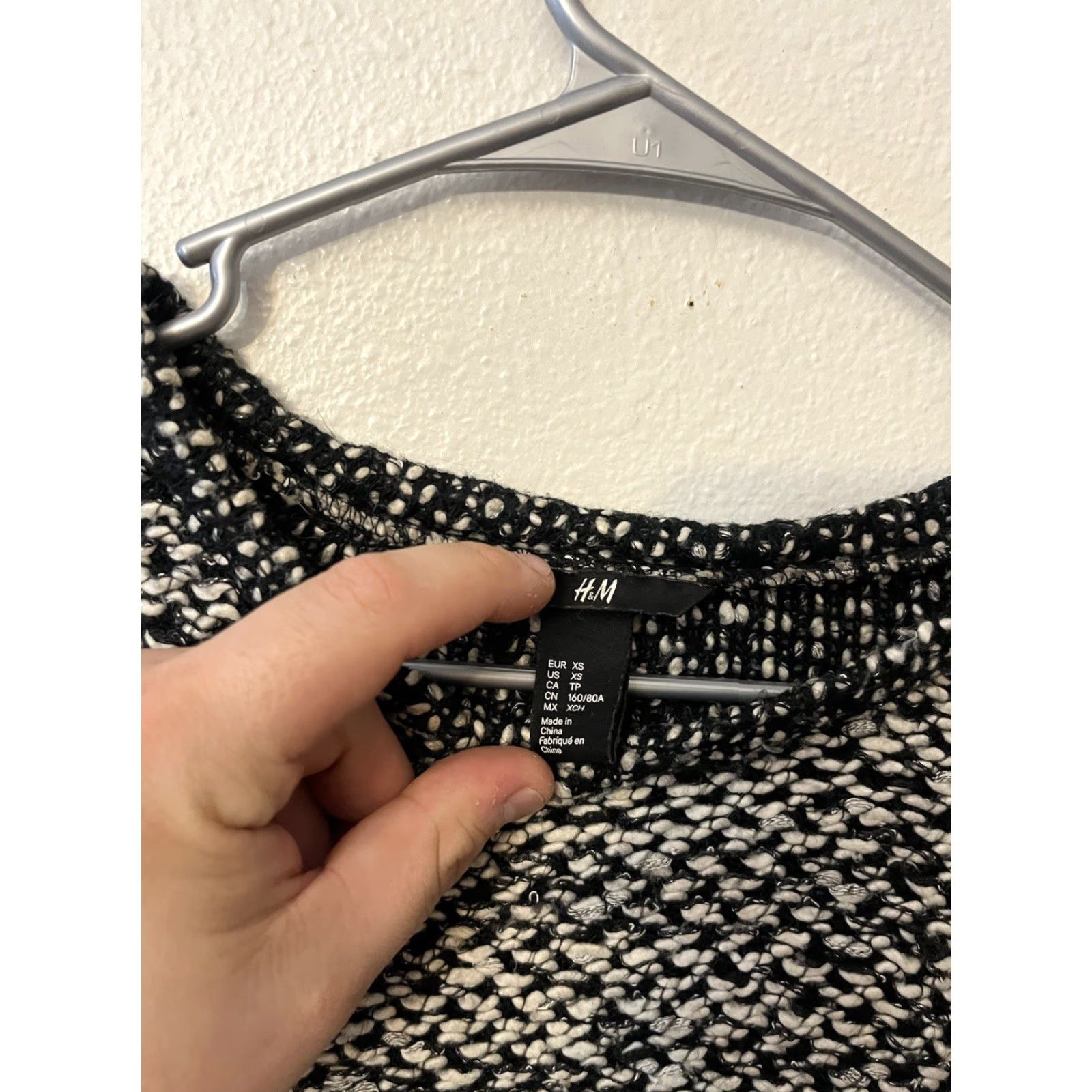 H&M H&M Womens Short Sleeve Gray Cotton Blend Sweater XS Size XS / US 0-2 / IT 36-38 - 2 Thumbnail