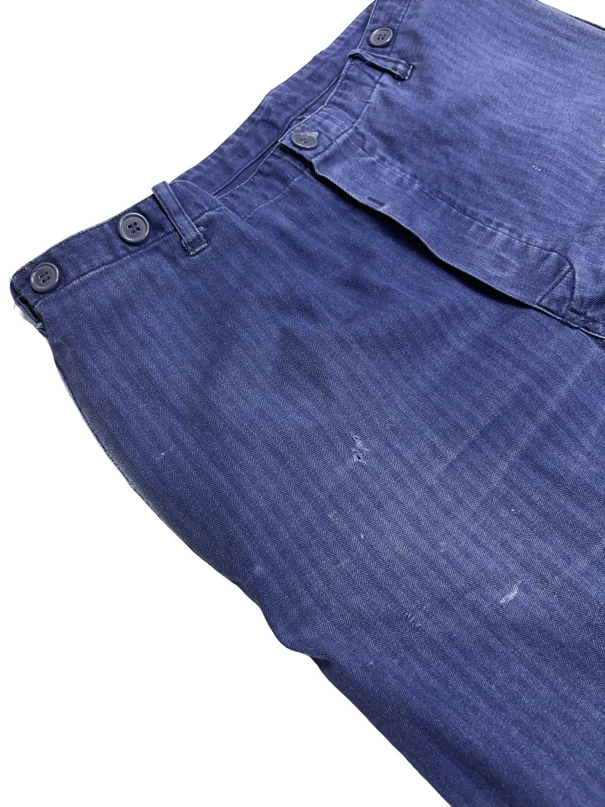 Le Laboureur Vintage 70s Faded Distressed French Sanfor Pants Size US 32 / EU 48 - 8 Thumbnail