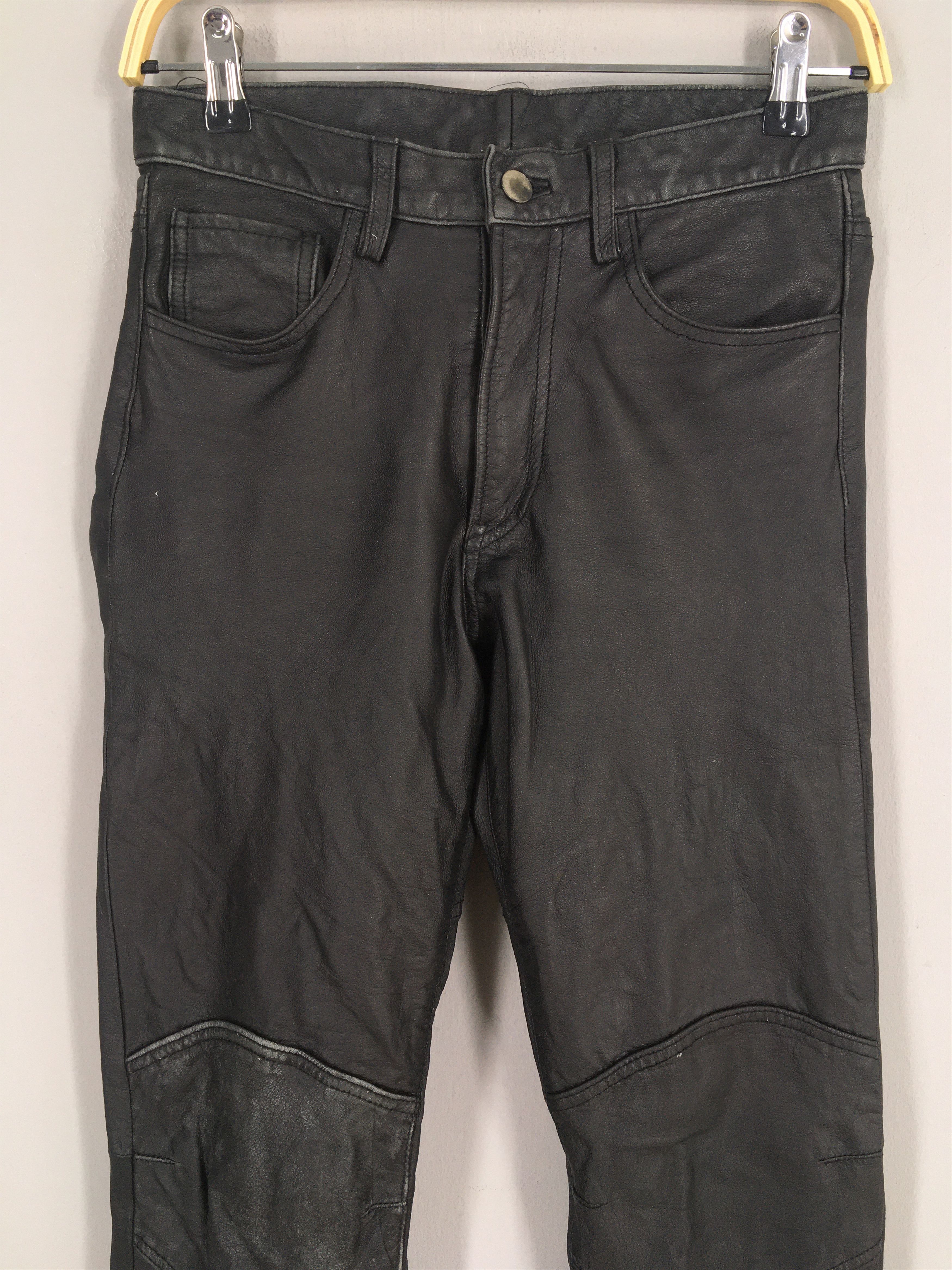 Harley Davidson Size 26x33 Vintage 90s Harley Davidson Leather Pants S1426 Size 26" / US 2 / IT 38 - 2 Thumbnail