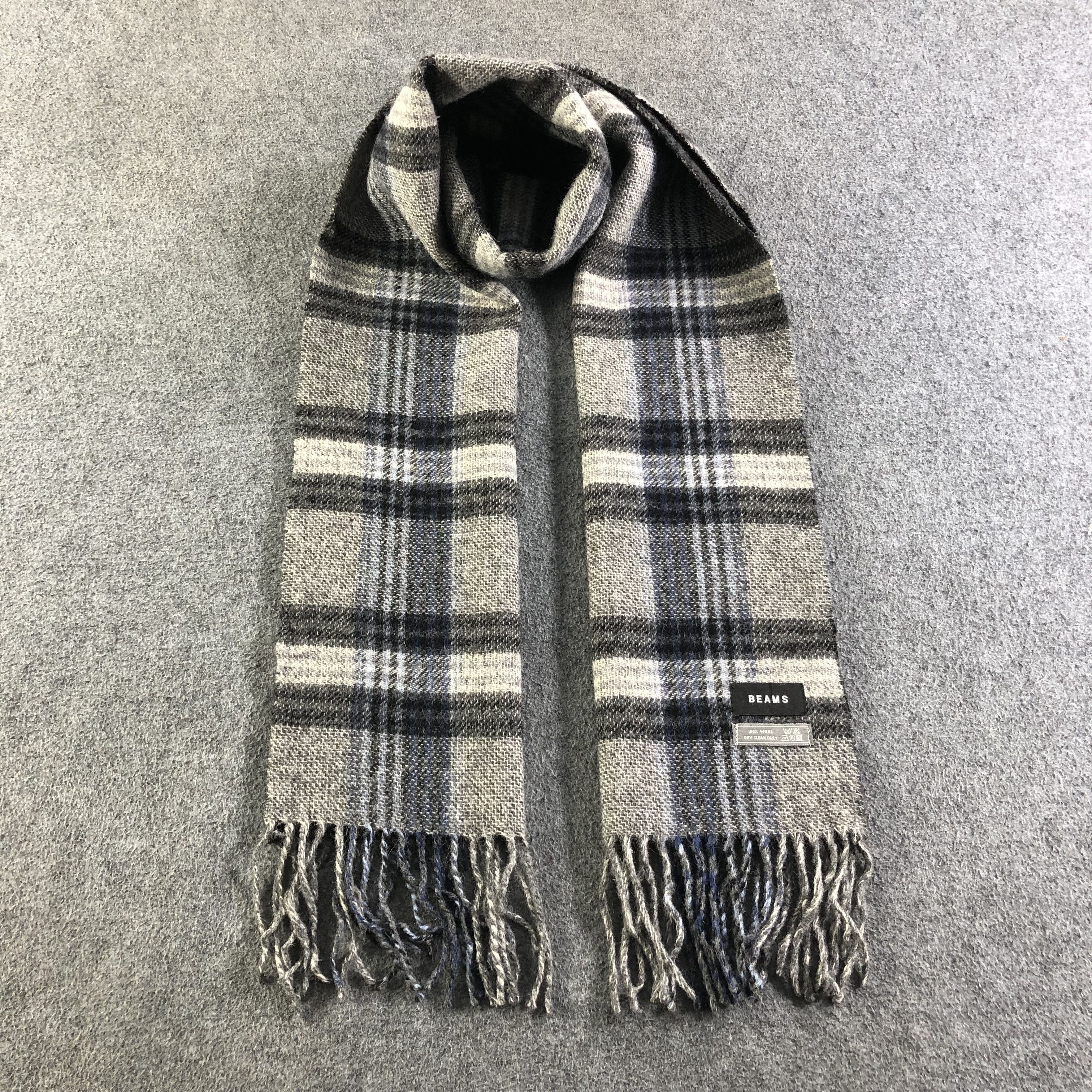 Beams Plus Beams Tartan Wool Scarf Muffler V1863 Size ONE SIZE - 1 Thumbnail