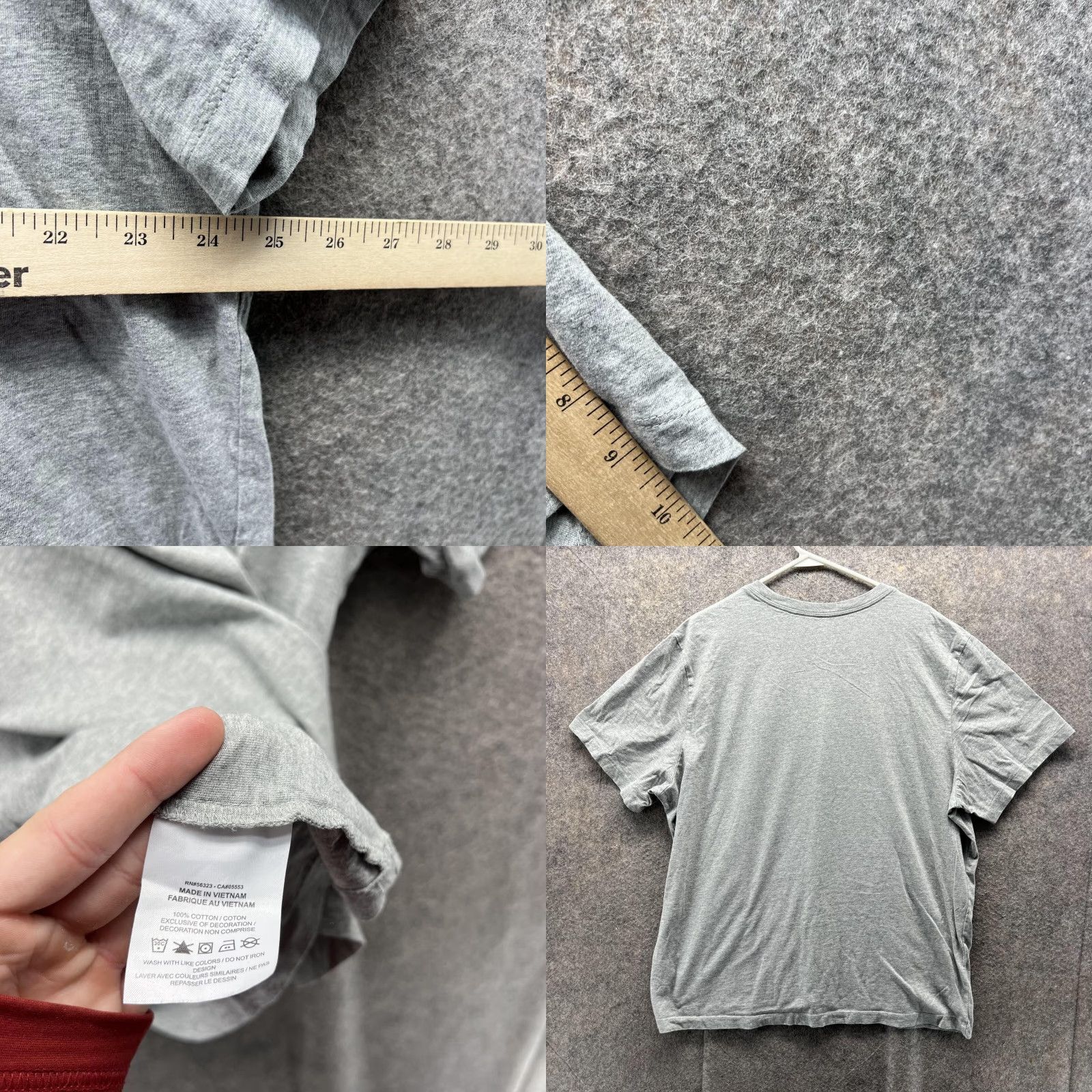 Nike VINTAGE Nike Shirt Men XXL Adult Heather Gray Box Logo Crewneck Cotton Swoosh Spell Out Size US XXL / EU 58 / 5 - 8 Thumbnail