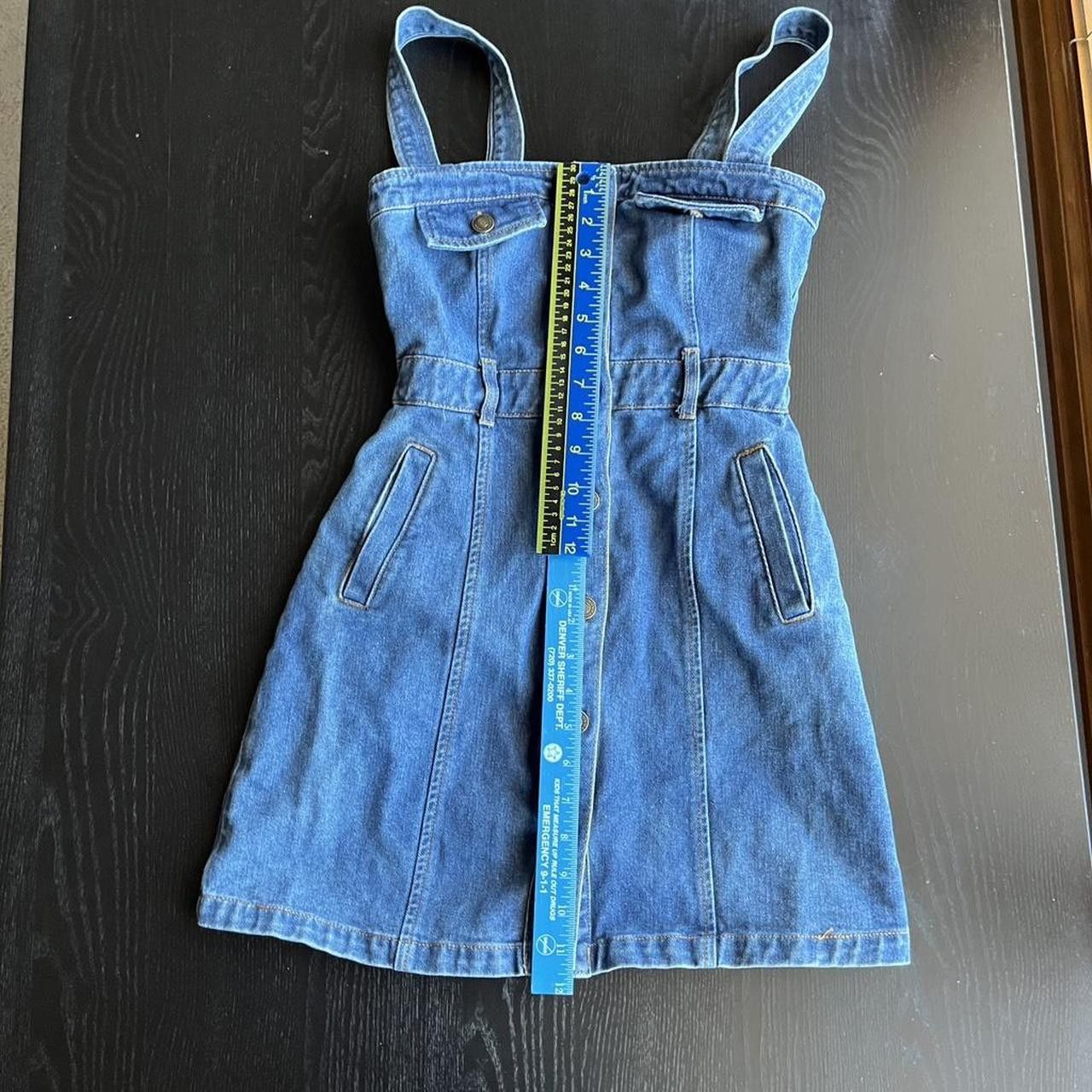Forever 21 Retro Button-Down Denim Pinafore Dress Size S / US 4 / IT 40 - 7 Thumbnail