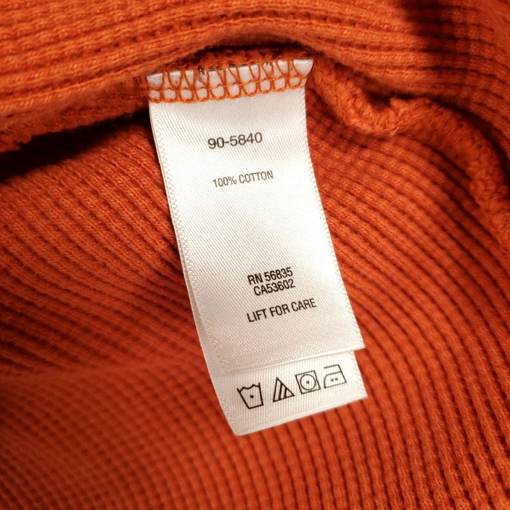 Vintage Cabelas Shirt Mens 2XL Orange Waffle Knit Thermal Henley Pullover Base Layer Size US XXL / EU 58 / 5 - 5 Thumbnail