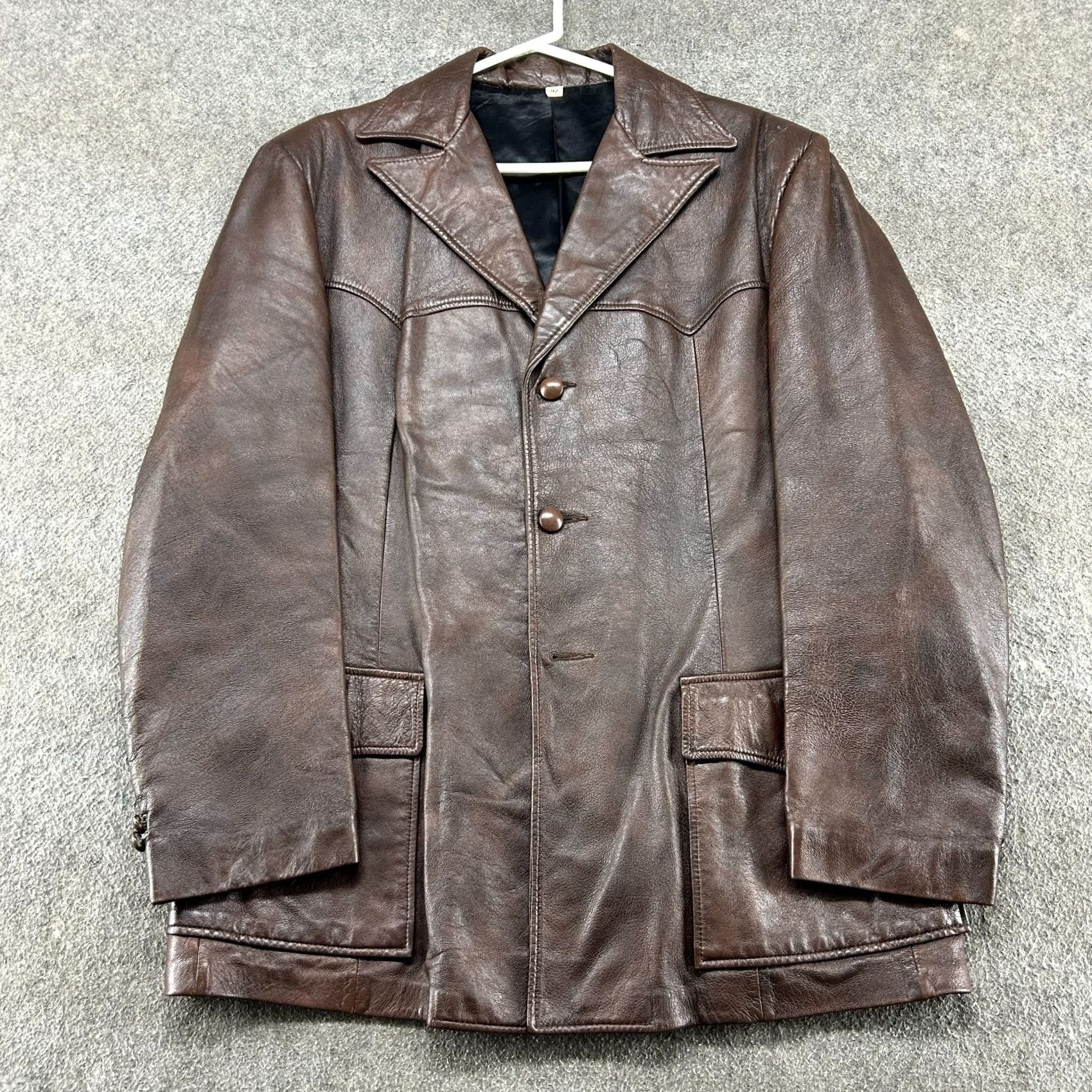 Scully Vintage Scully Leather Jacket Men 42 Brown Mocha Blazer Genuine Real Western 80s Size US XS / EU 42 / 0 - 2 Thumbnail