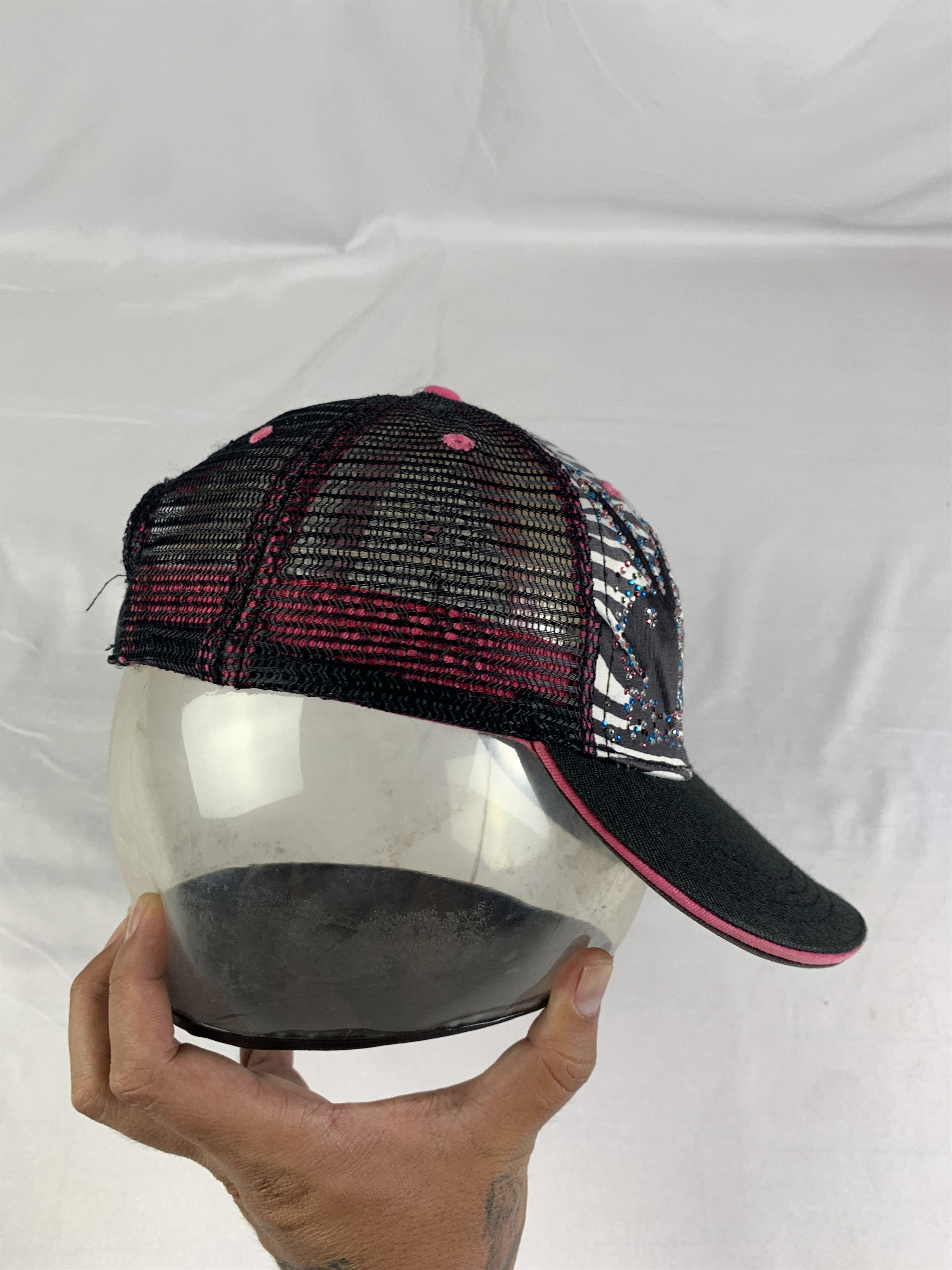 Playboy Playboy Zebra Rhinestones Trucker Hat (OSFA) Size ONE SIZE - 4 Thumbnail