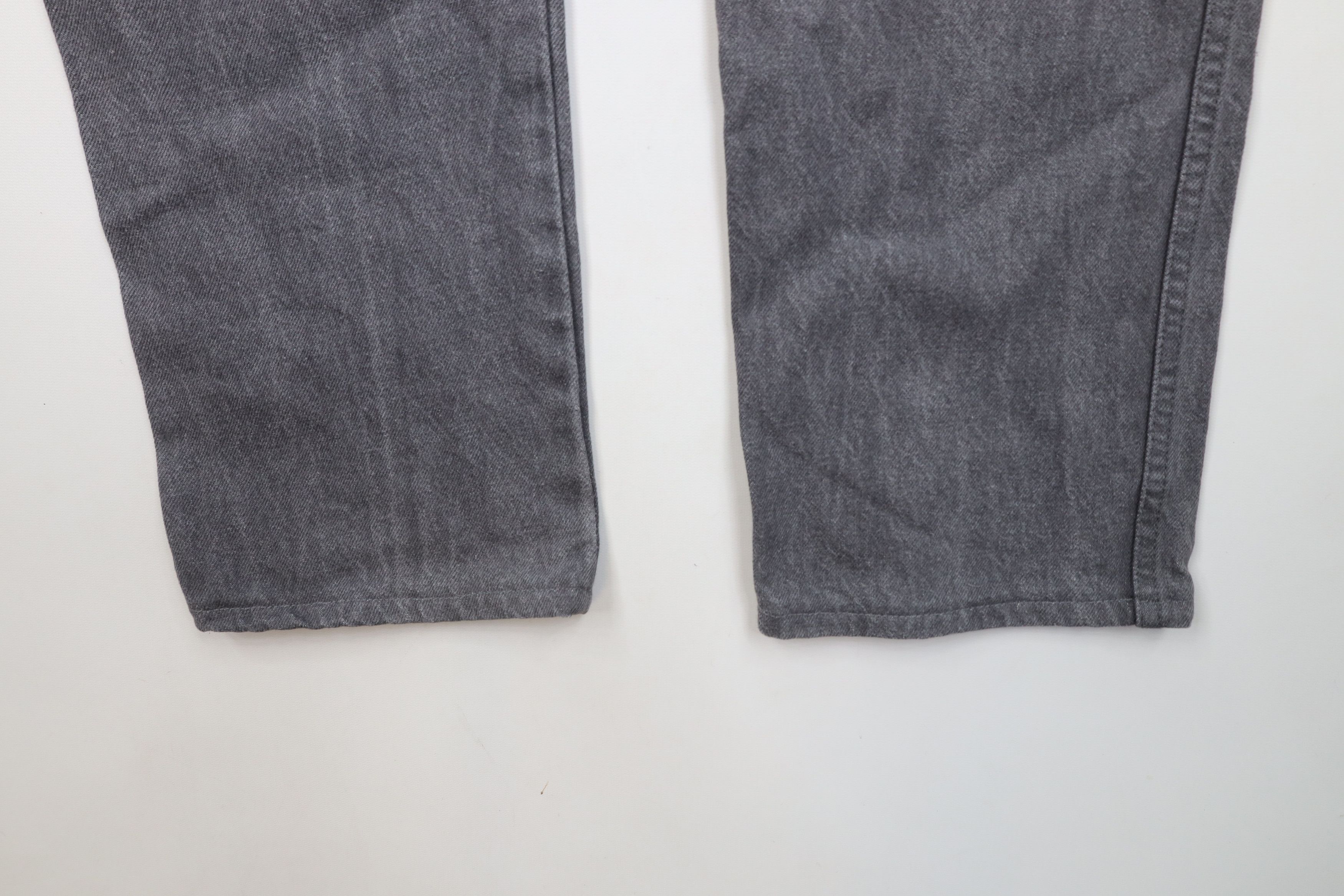 Lands' End × Vintage Vintage 90s Lands End Rigger Denim Jeans Gray Cotton USA Size US 36 / EU 52 - 14 Thumbnail