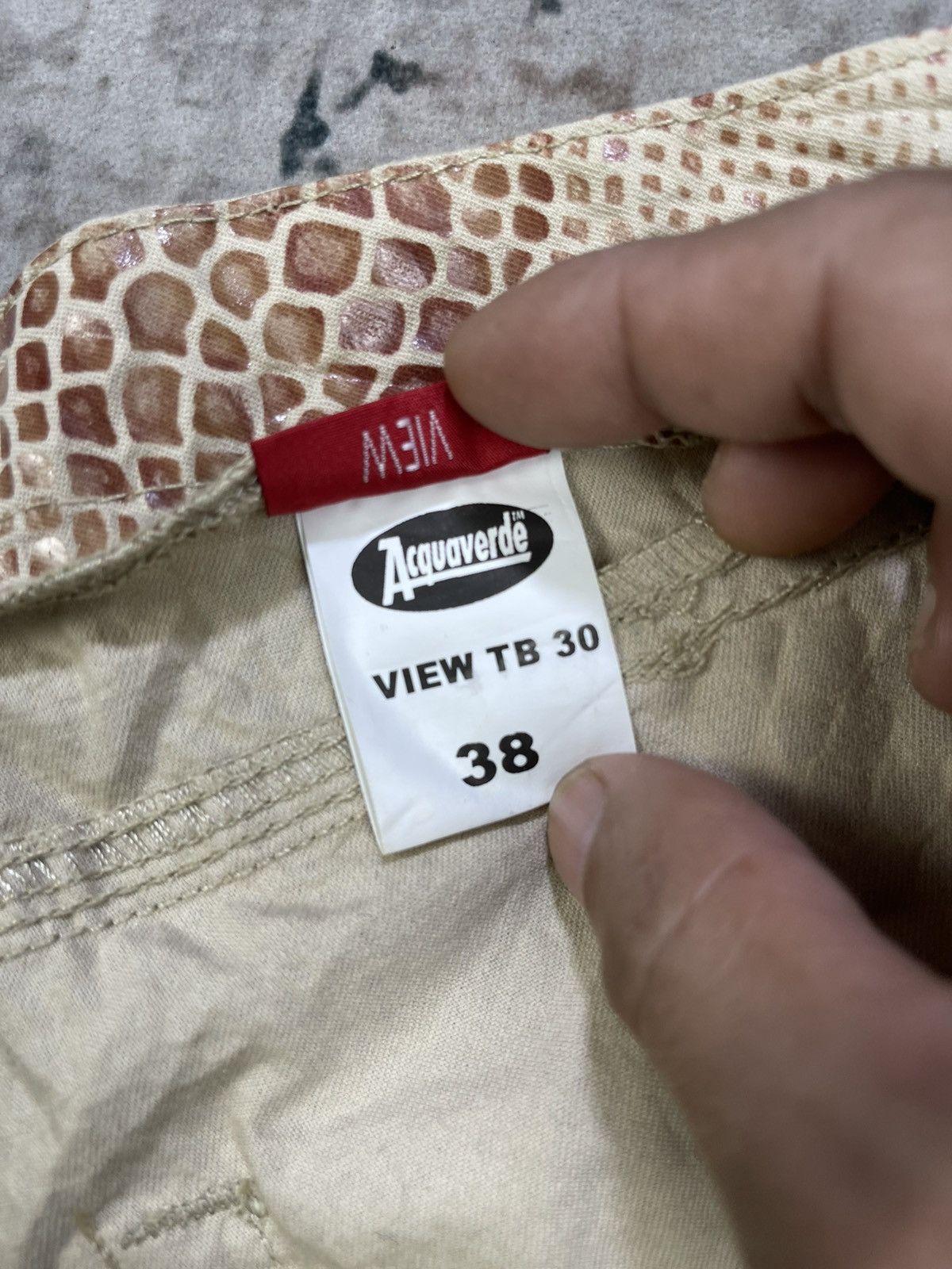 If Six Was Nine Acquaverde Snakeskin Flare Pants Size 28" / US 6 / IT 42 - 20 Thumbnail