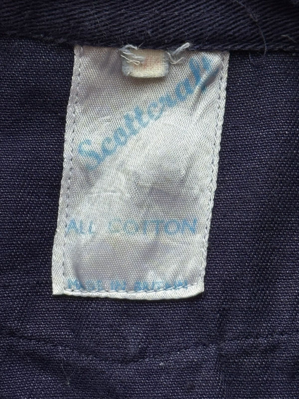 Vintage Soft Dark Blue Work Shirt by Scottcraft Washed Cotton Twill Size US L / EU 52-54 / 3 - 8 Thumbnail