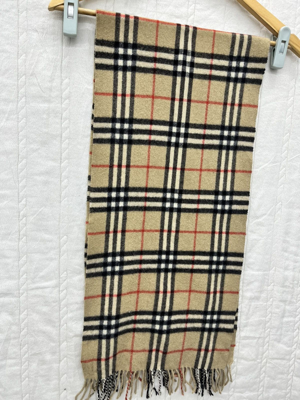 Burberry × Vintage STEALS🔥BURBERRY NOVA CHECK CASHMERE SCARF Size ONE SIZE - 3 Thumbnail