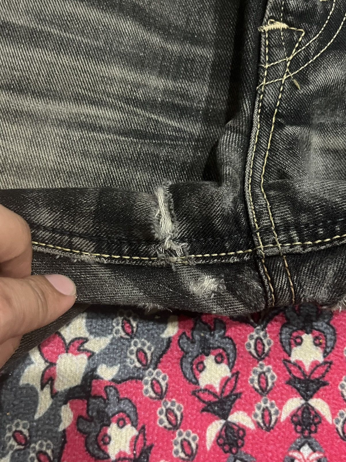 Vintage ⚡️Grunge⚡️Vintage Lee Riders Grime Style Mud Washed Jeans Size US 32 / EU 48 - 10 Thumbnail