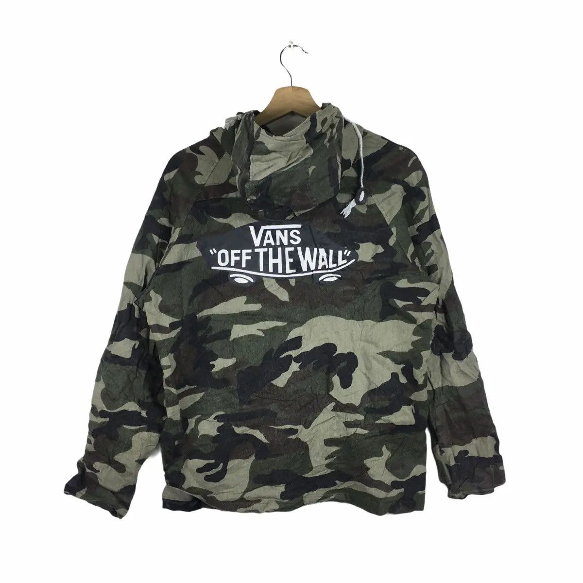 Vans Vtg VANS Of The WALL Camo Jacket Parka Trench Hoodie Size US XL / EU 56 / 4 - 5 Thumbnail
