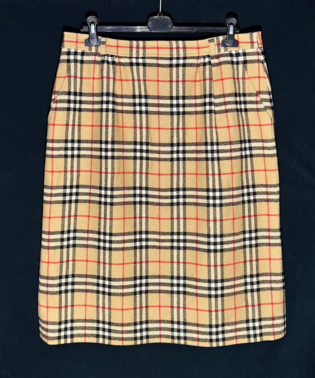 Burberry × Vintage Burberrys' Skirt Plaid Wool Classic Vintage straight midi Size 36" / US 14 / IT 50 - 1 Thumbnail