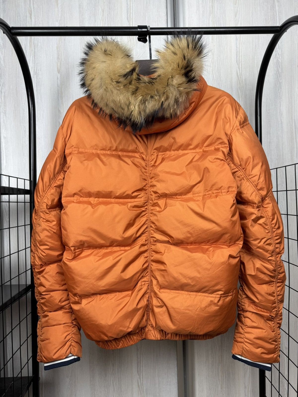 Japanese Brand Jet Set Orange quilted down puffer fur ski jacket Size US L / EU 52-54 / 3 - 8 Thumbnail