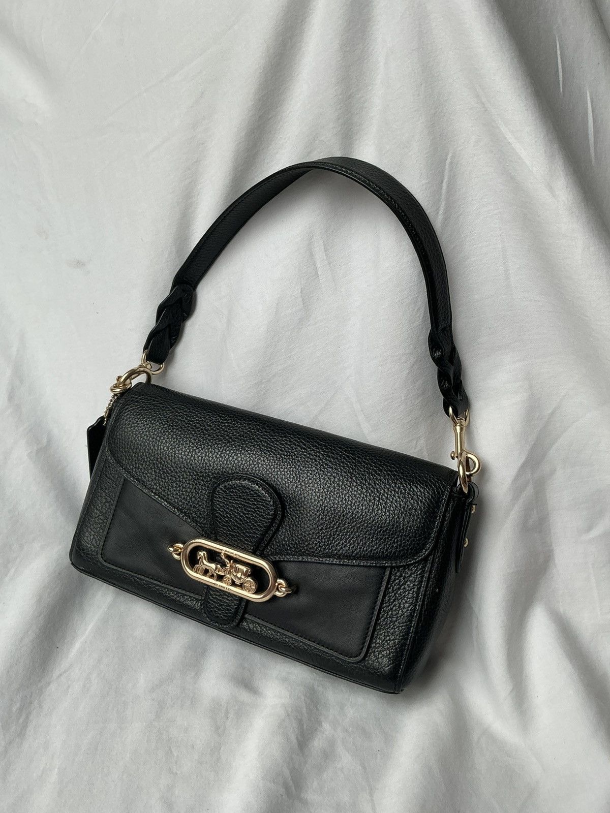 Coach Coach Black Tabby 26 Leather Horse & Carriage Shoulder Bag Size ONE SIZE - 1 Thumbnail