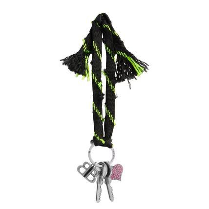 Balenciaga o1srvl11e0226 Size: OS / Charm/Keychain Shoelace BB In Black Size ONE SIZE - 1 Thumbnail