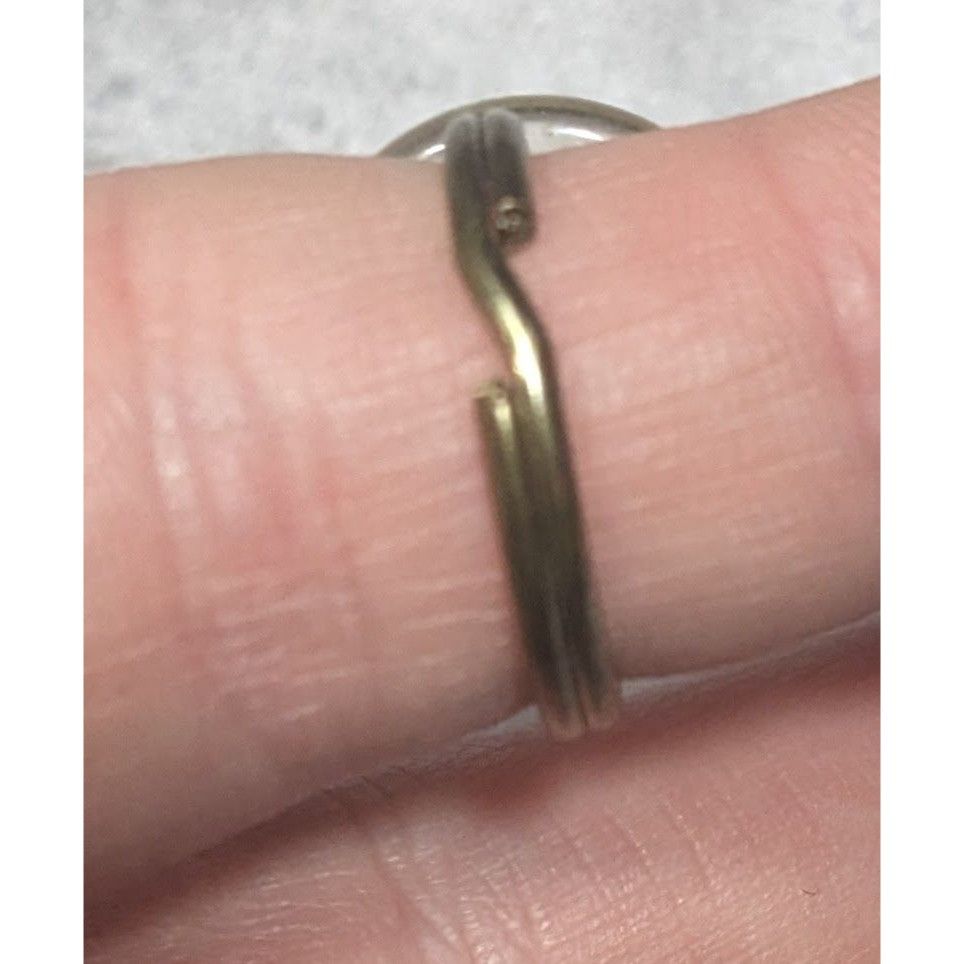 Other Handmade Upcycled Clear Textured Button Ring Size 6 Size ONE SIZE - 7 Thumbnail