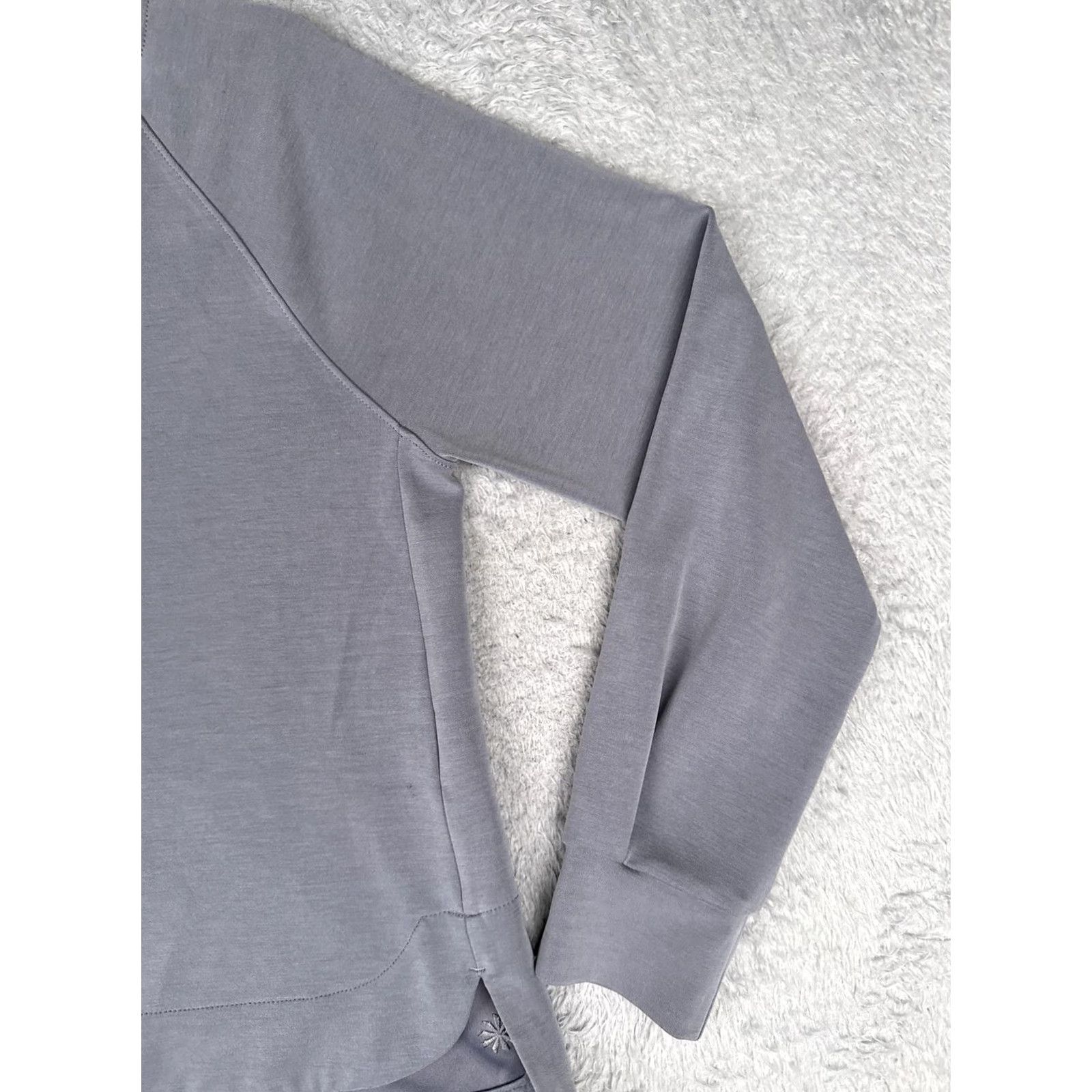 Athleta Athleta Sweater Womens S Gray Raglan Crewneck Pullover Hi Low Hem Sweatshirt Long Sleeve Casual Autumn Winter Travel Size S / US 4 / IT 40 - 2 Thumbnail