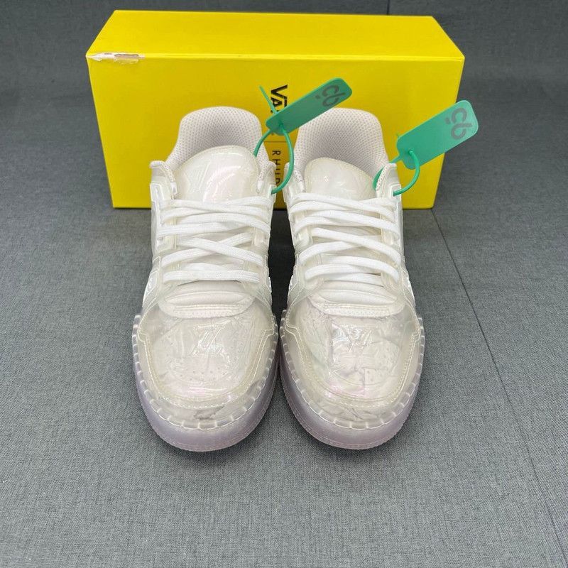 Louis Vuitton Louis Vuitton Trainer Monogram Crystal Lowtop Sneakers - Size US 8 / EU 41 - 2 Thumbnail