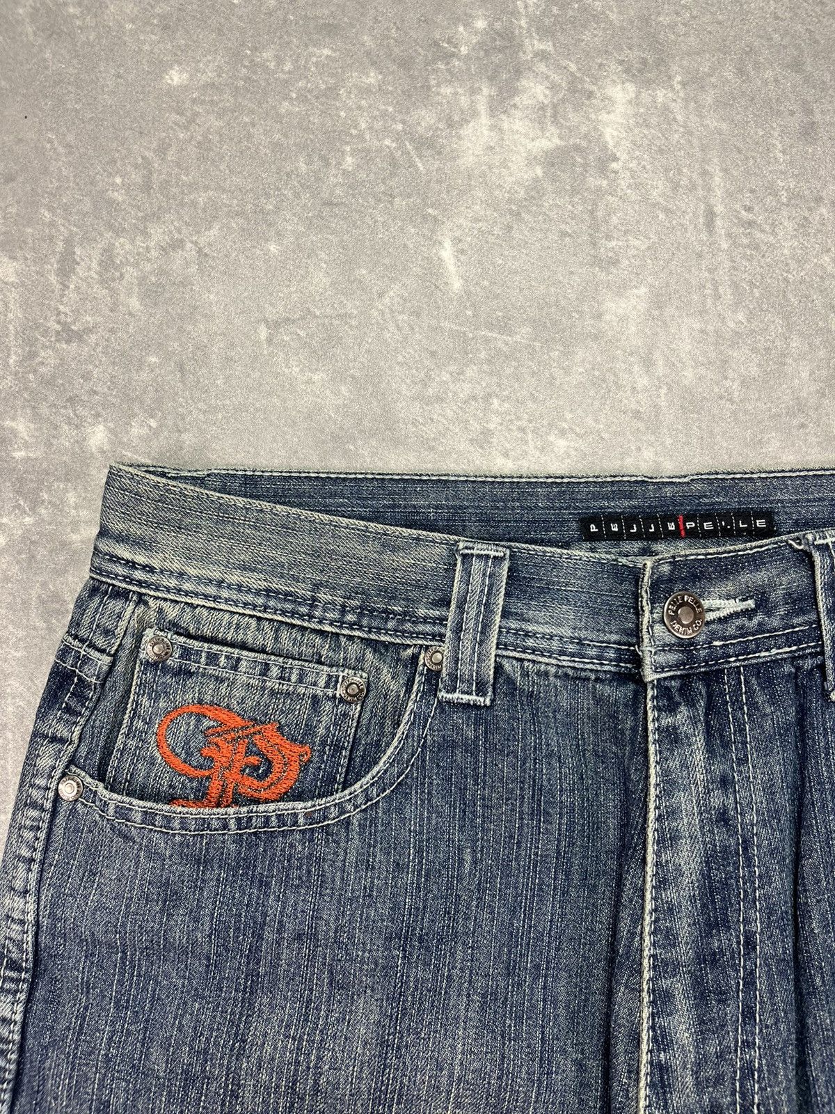 Pelle Pelle Pelle Pelle Y2K Embroidered Baggy Denim Shorts Jorts 34 36 Size US 34 / EU 50 - 5 Thumbnail