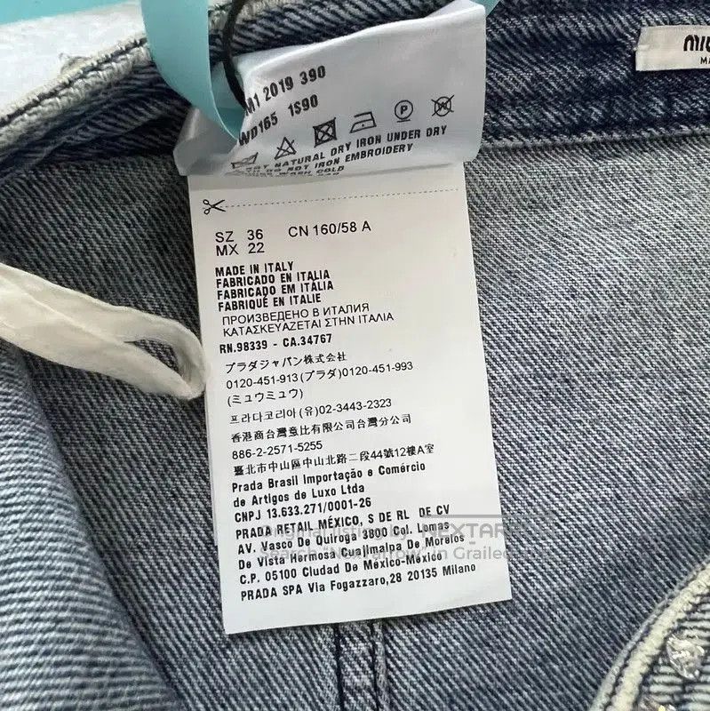 Miu Miu Miu Miu Summer Blue Cotton Mini Skirt . Size 26" / US 2 / IT 38 - 4 Thumbnail