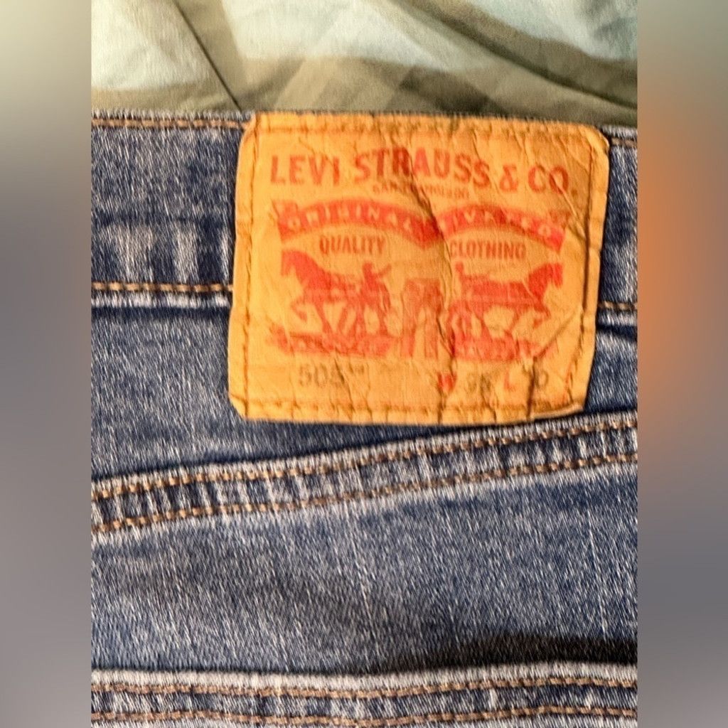 Levi's LEVI’s 505 Straight Leg Fit Blue Men’s Size 36. Size US 36 / EU 52 - 5 Thumbnail