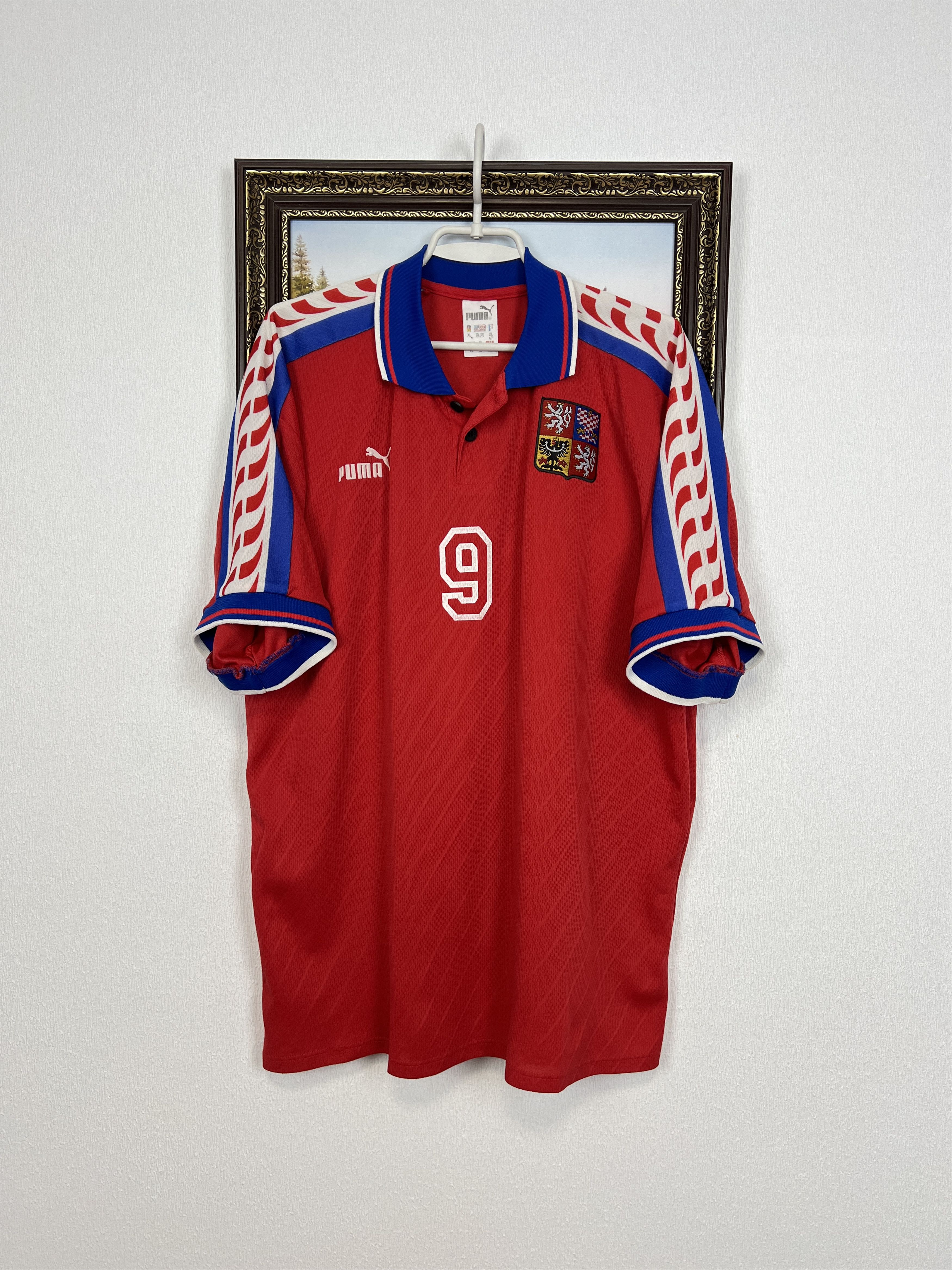 Puma Czech Republic football shirt 1996 Puma Pavel Kuka Tee Size US XL / EU 56 / 4 - 1 Thumbnail