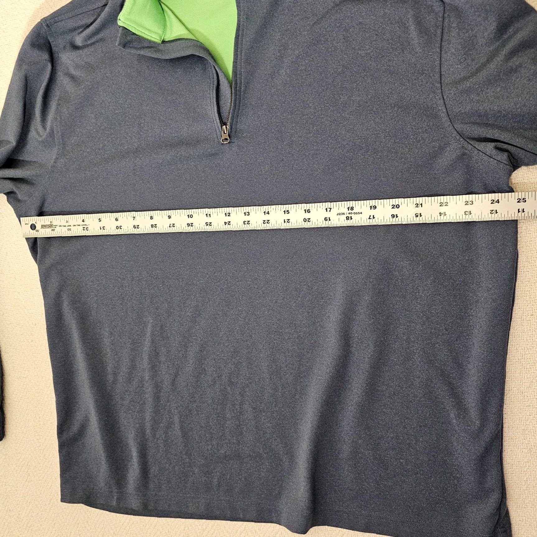 Vintage Walter Hagen Golf Shirt XL Mock Neck 1/4 Zip Pullover Blue Green Fleece Lined Activewear Mens Regular Size US XL / EU 56 / 4 - 4 Thumbnail