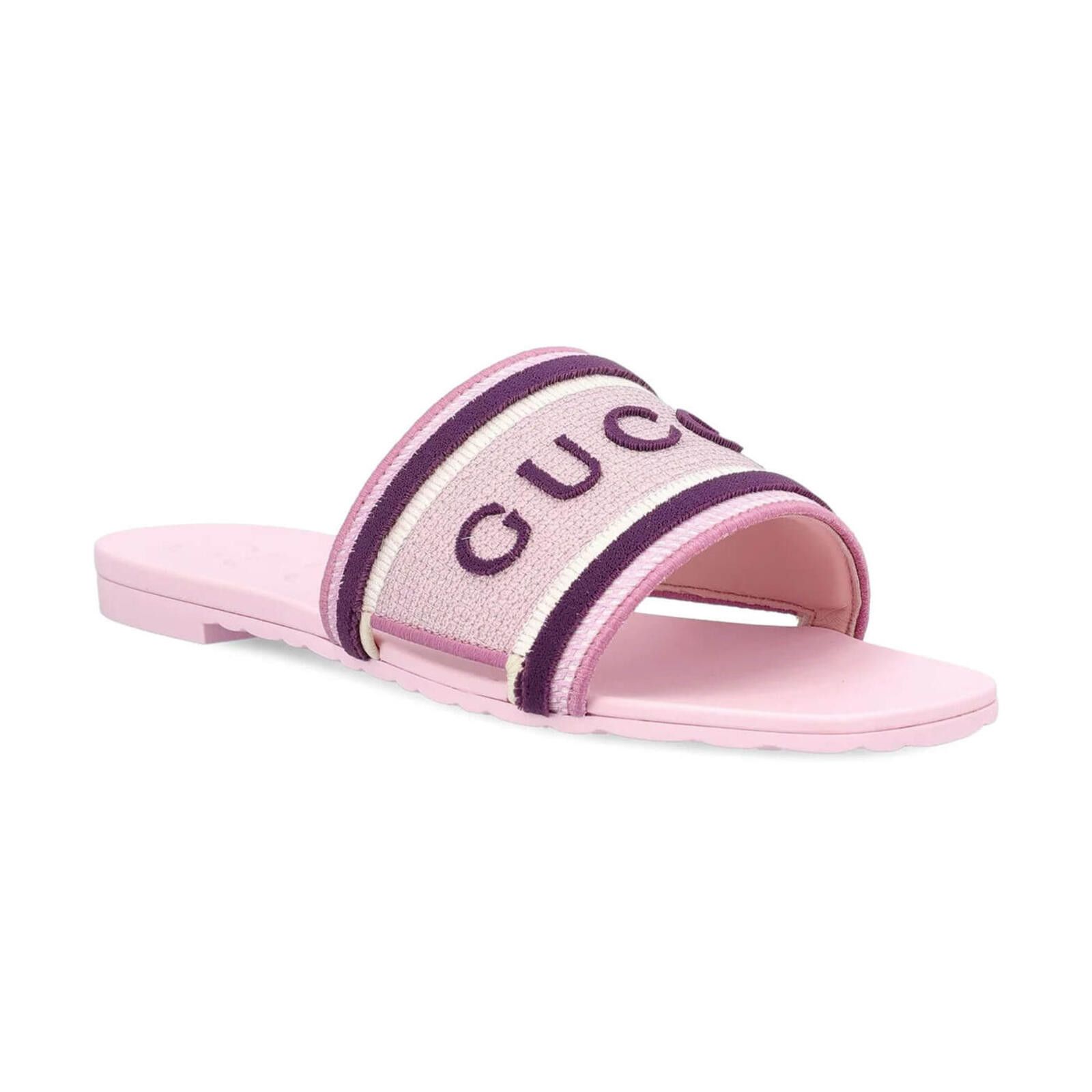 Gucci Gucci logo Striped Slide Sandals Size ONE SIZE - 2 Thumbnail