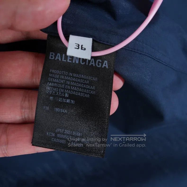 Balenciaga Balenciaga Blue cursive print shirt Size XS / US 0-2 / IT 36-38 - 5 Thumbnail