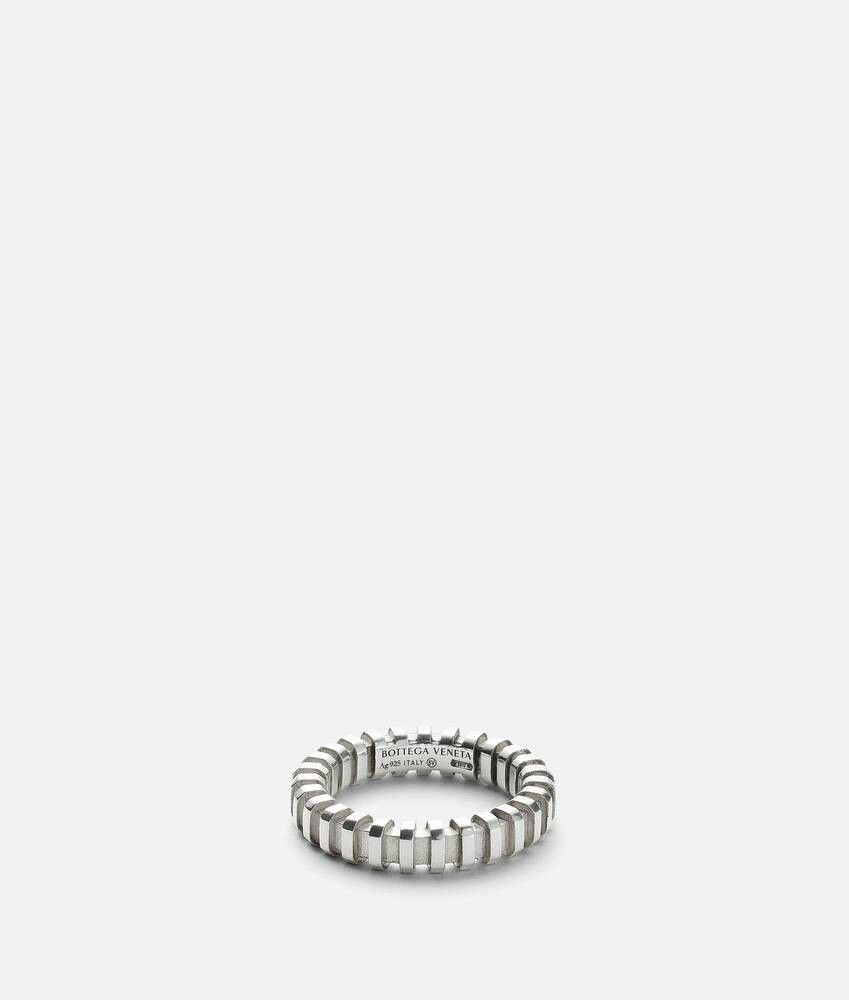 Bottega Veneta o1n1vont1124 Size: 13 / Brick Ring in Silver Size ONE SIZE - 4 Thumbnail