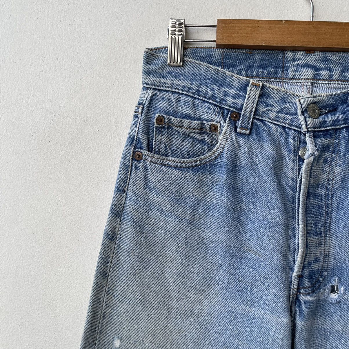Levi's Vintage 80s Levi's 501 Denim Jeans Light Wash Size US 29 - 7 Thumbnail