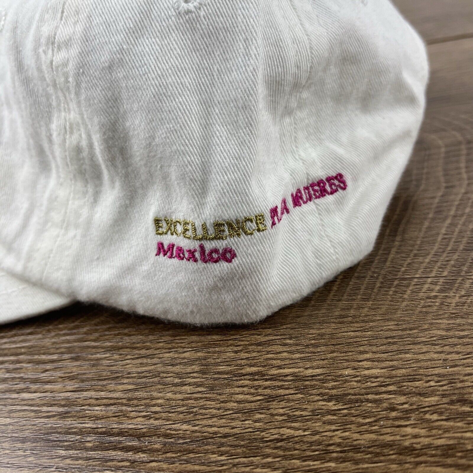 Other Mexico Hat White Cap Hat Adjustable Hat White Adult Hat Size ONE SIZE - 9 Thumbnail