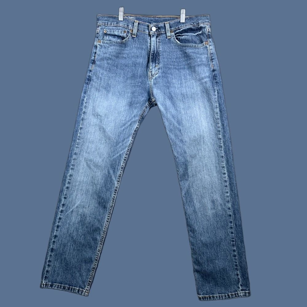 Levi's Levi's 505 Jeans Mens 32x30 Straight 5-Pocket Denim Cotton Blue Regular Waist 32 Inseam 30 Medium Wash Size US 32 / EU 48 - 1 Thumbnail