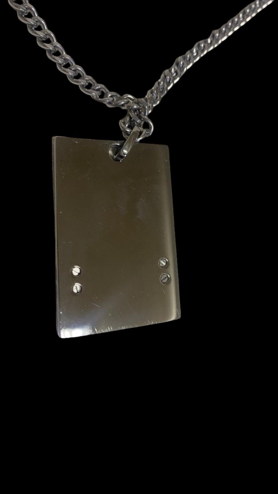 Dolce & Gabbana D&G Dolce & Gabbana Archival Dual Dog Tag Necklace - Silver Size ONE SIZE - 3 Thumbnail