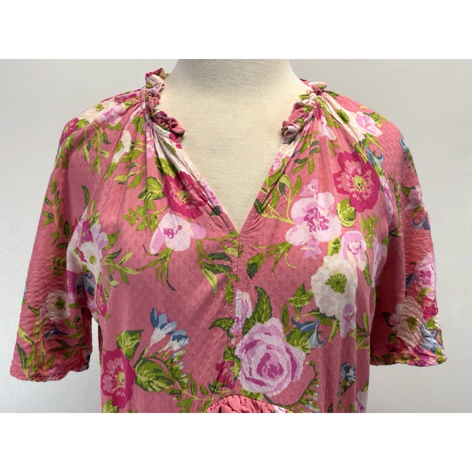 Vintage Matilda Jane Enchanted Garden Fresh Florals Ruffle Sleeve Tiered Dress Large Size S / US 4 / IT 40 - 5 Thumbnail