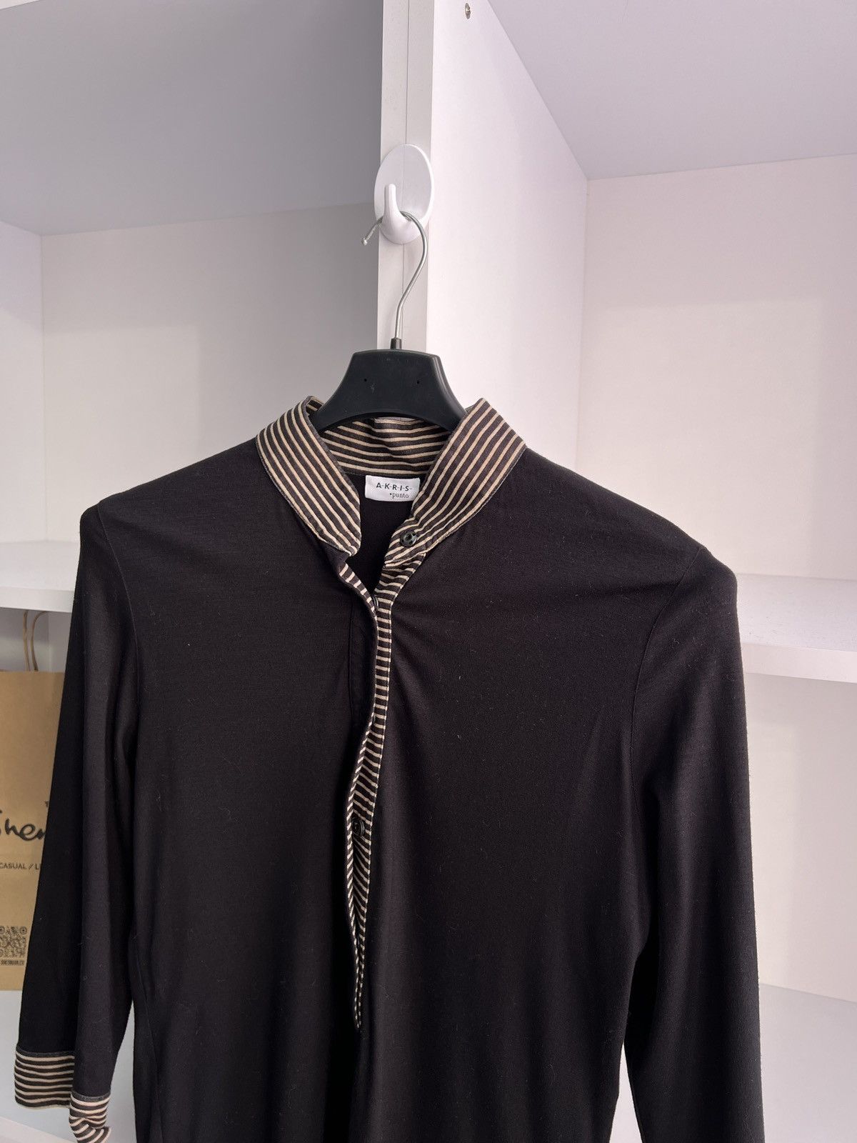 Akris × Designer × Vintage Vintage Akris Women’s Black Designer Blouse Size XL / US 12-14 / IT 48-50 - 6 Thumbnail