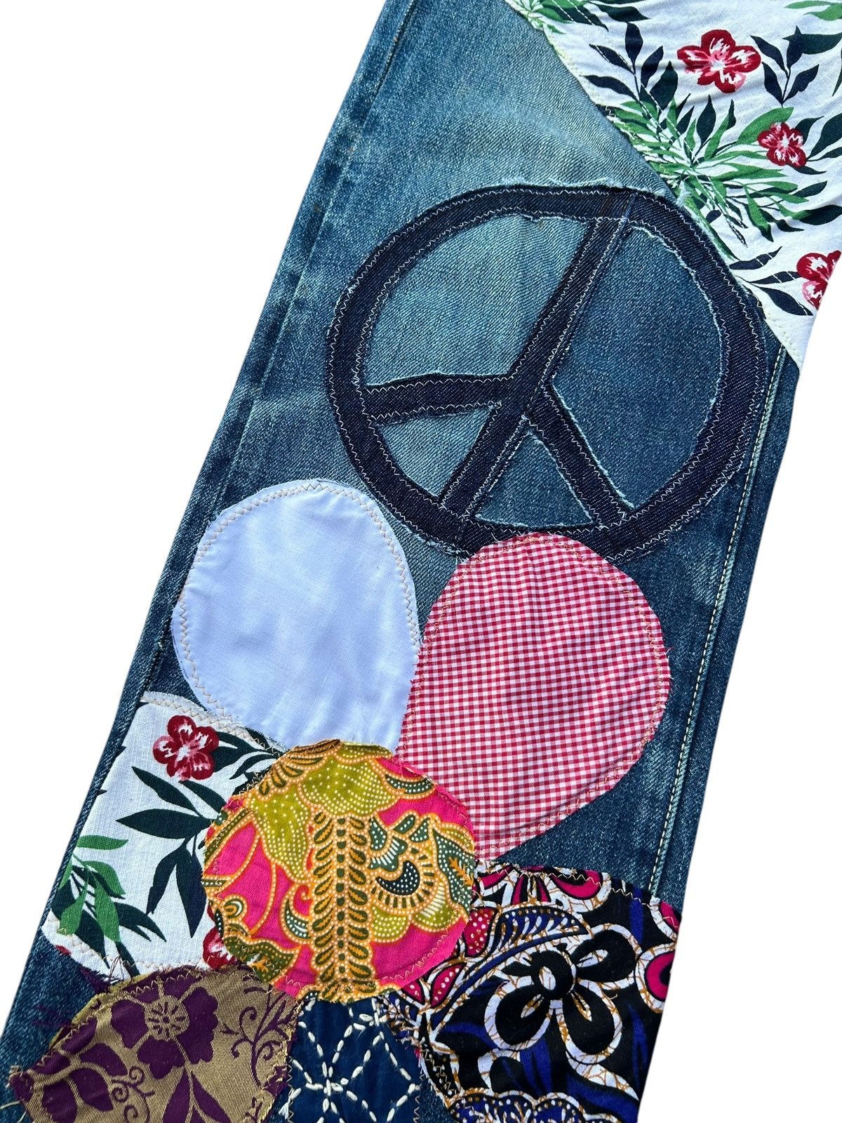 Kapital Kapital Selvedge Jeans Patchwork Hippies Rework Insane Denim Size US 31 - 8 Thumbnail