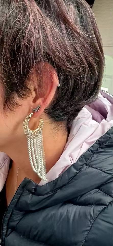 Designer Punk Gothic Style Long Tassel Earrings Unisex Size ONE SIZE - 4 Thumbnail