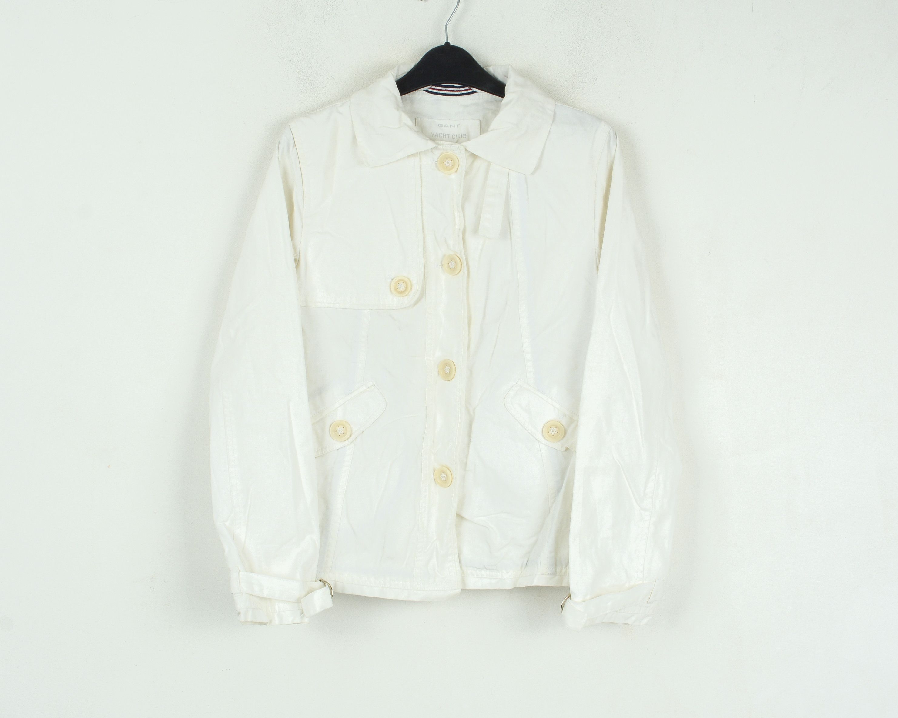 Gant Womens S Cotton Blazer White Yacht Club Jacket Smart Casual Size S / US 4 / IT 40 - 1 Thumbnail