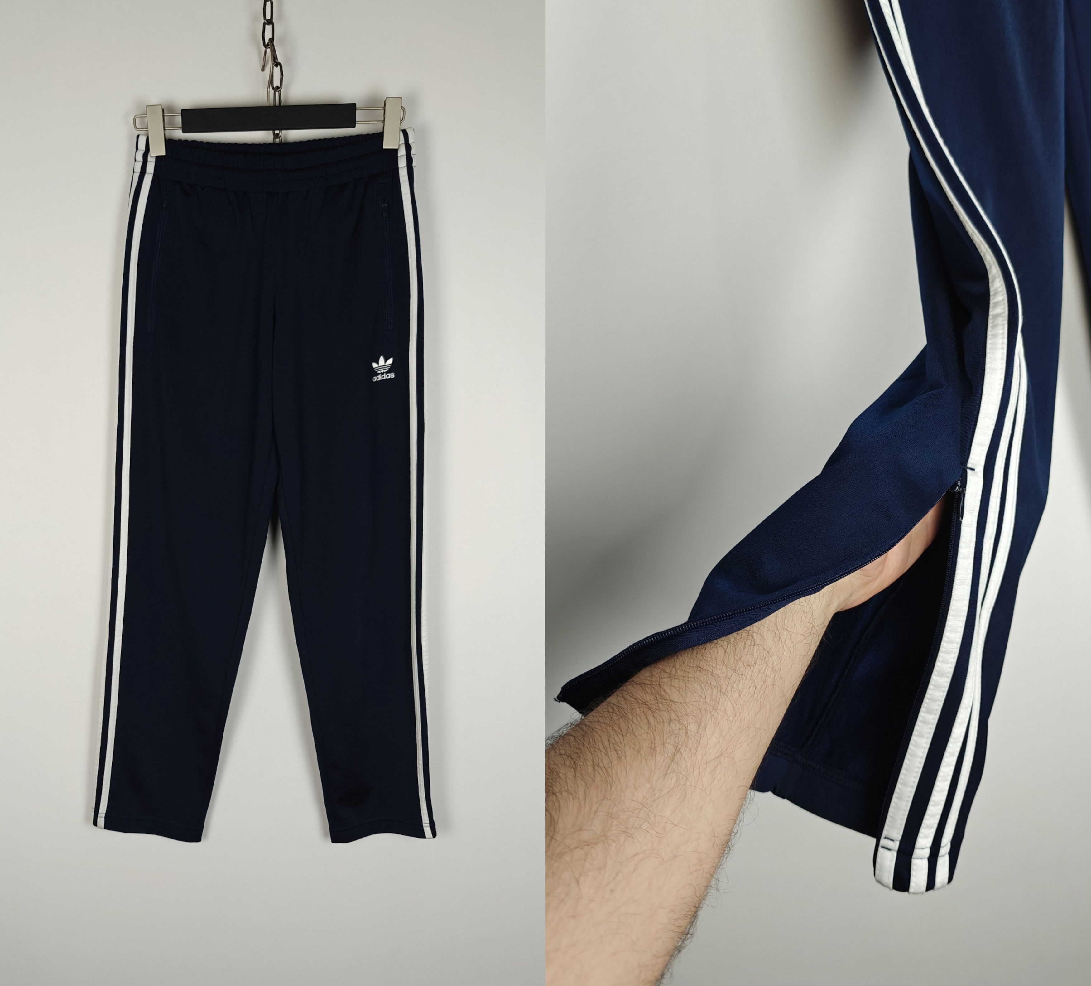Adidas Adidas Originals Track Pants Zip Leg Blue size S Size US 33 - 1 Thumbnail