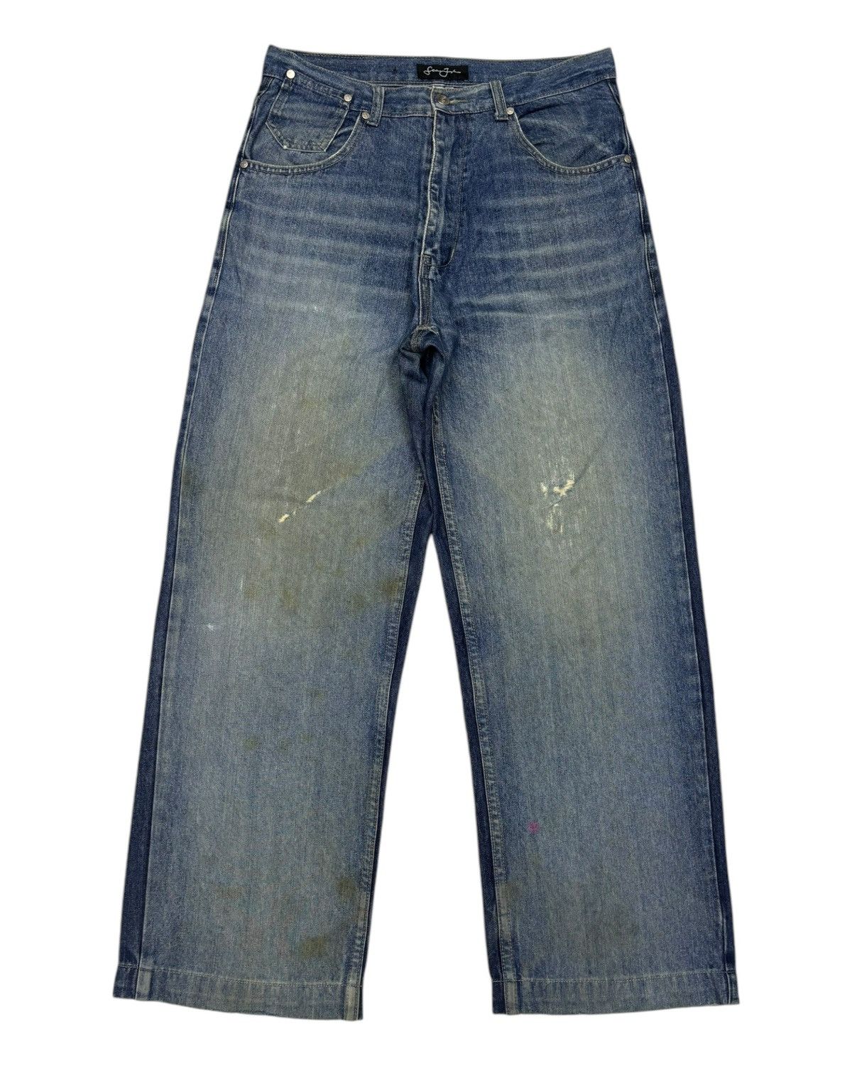 JNCO Vintage Sean John Baggy Jeans Distressed Denim Size US 32 / EU 48 - 7 Thumbnail