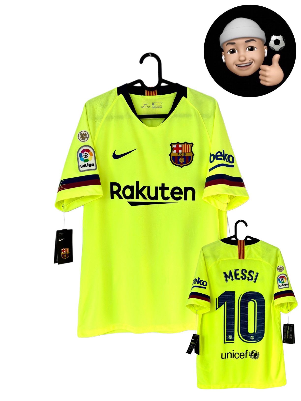 2018 2019 Barcelona Messi Nike Away Kit Soccer Jersey Shirt