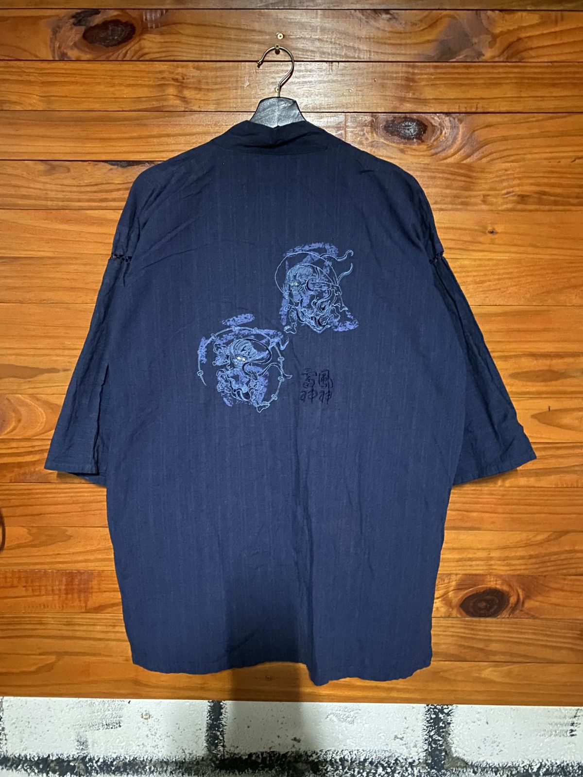 Japanese Brand Vintage Japanese Fujin Raijin Kimono Haori Style Robe Size US L / EU 52-54 / 3 - 8 Thumbnail
